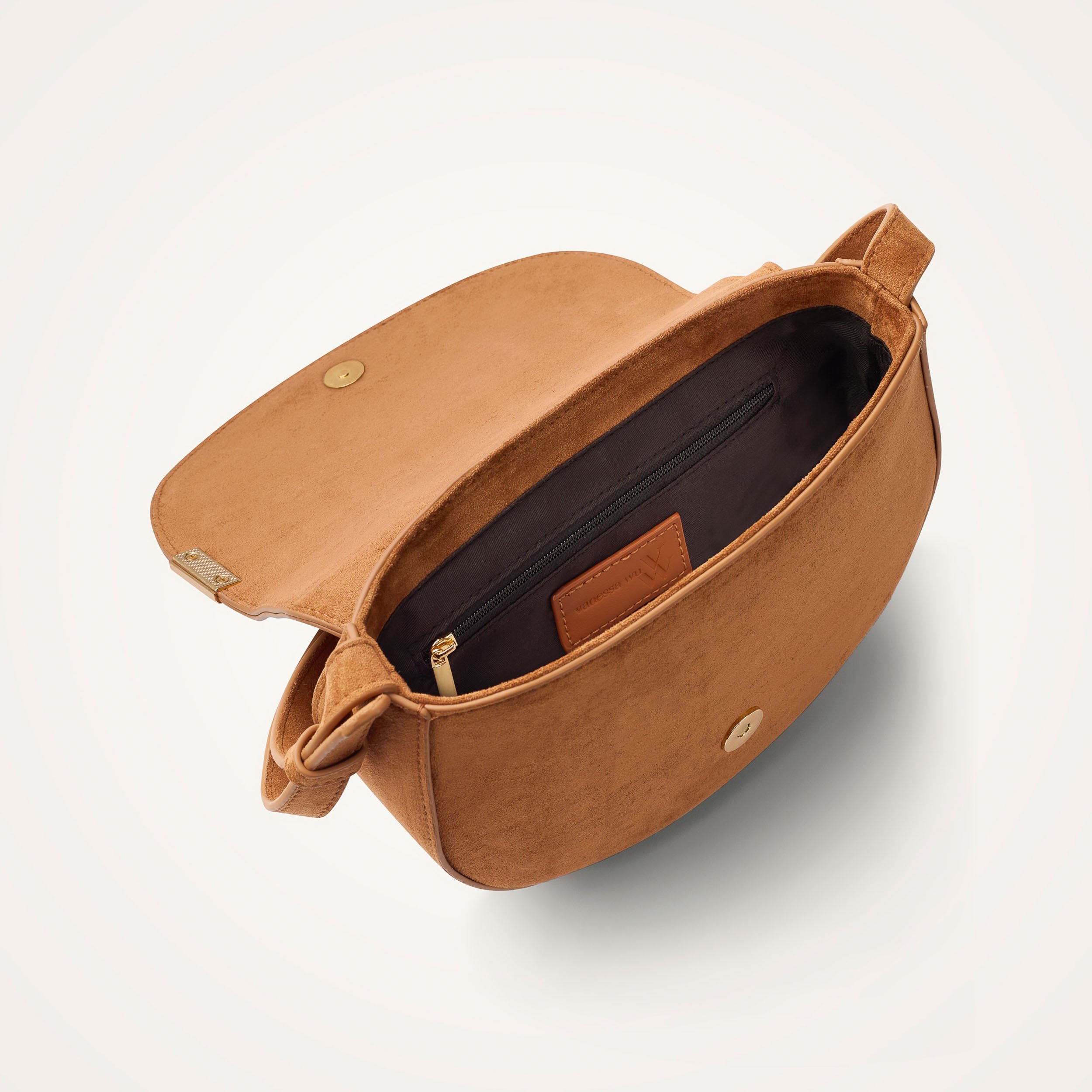 Suede shoulder bag VANESSA WU Brown