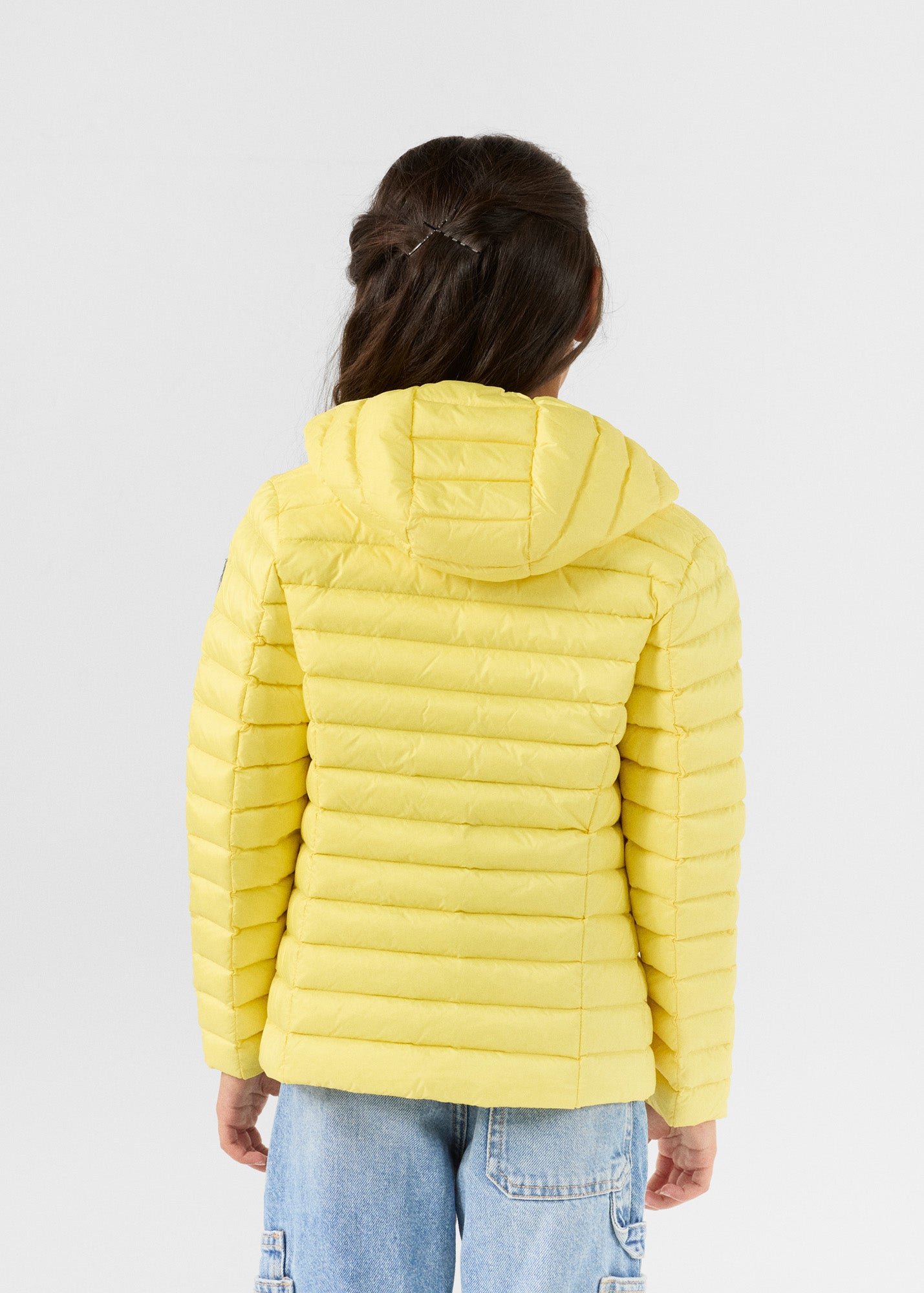 Carla lightweight hooded children's down jacket JOTT Yellow