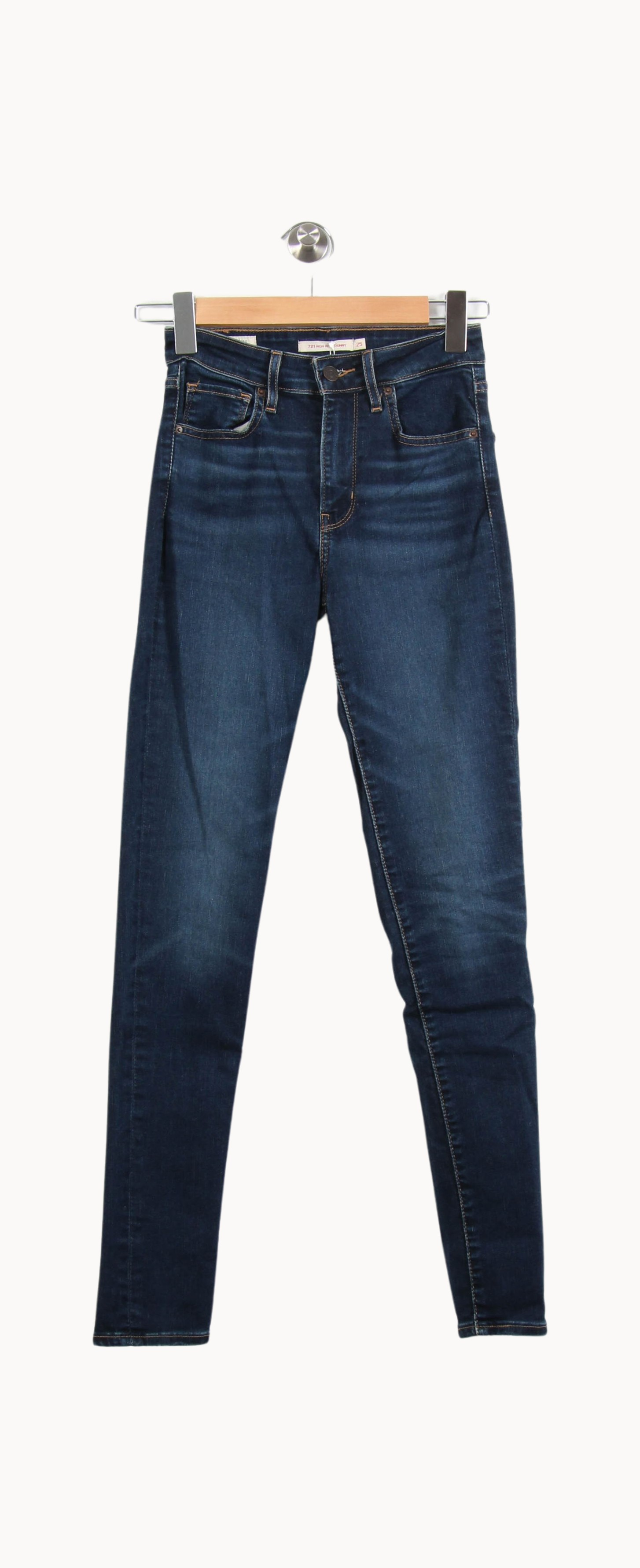 Cropped slim jeans with studs LEVI'S - Seconde main Blue