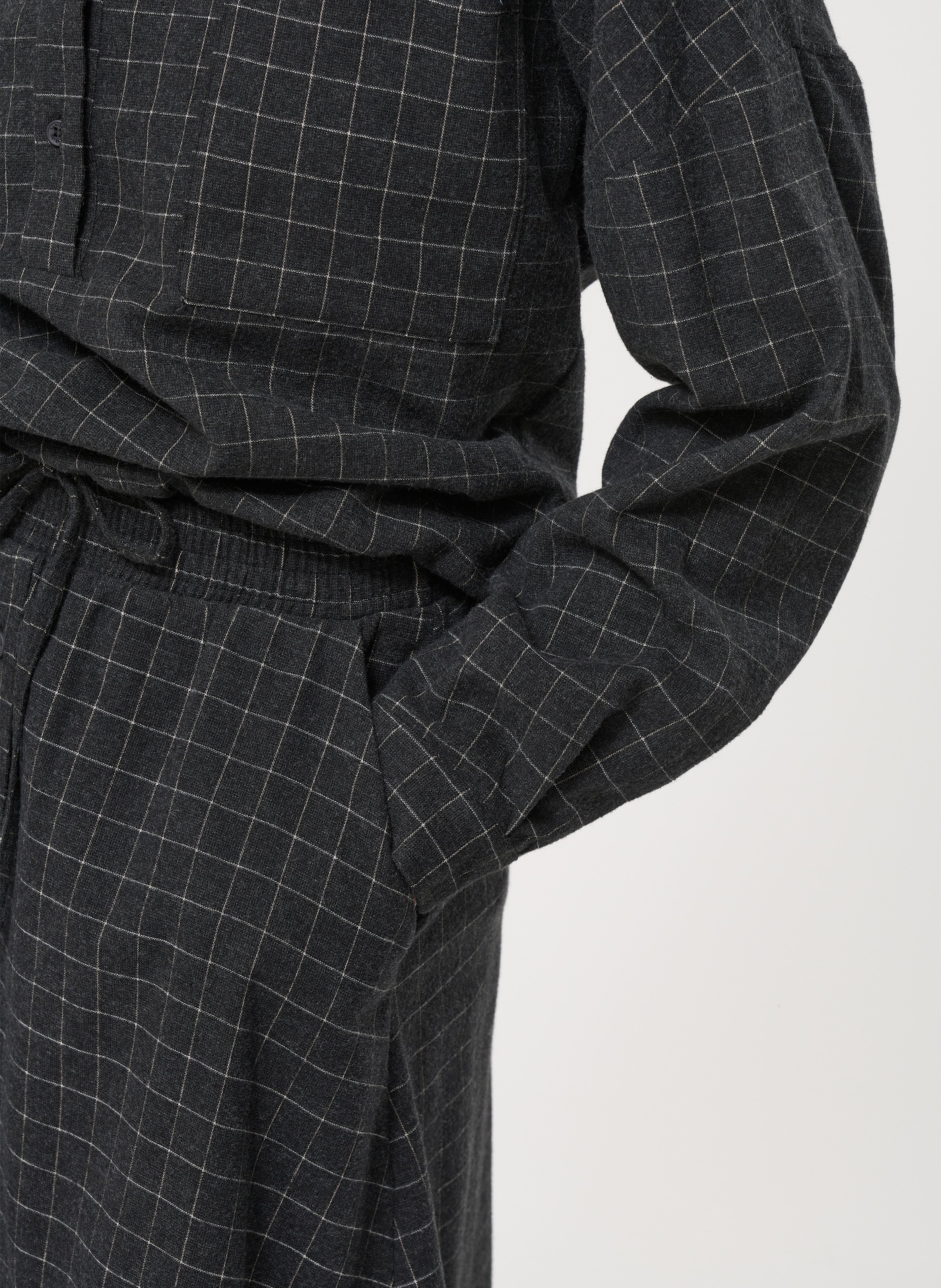 Jupe longue à carreaux HUMILITY Argent