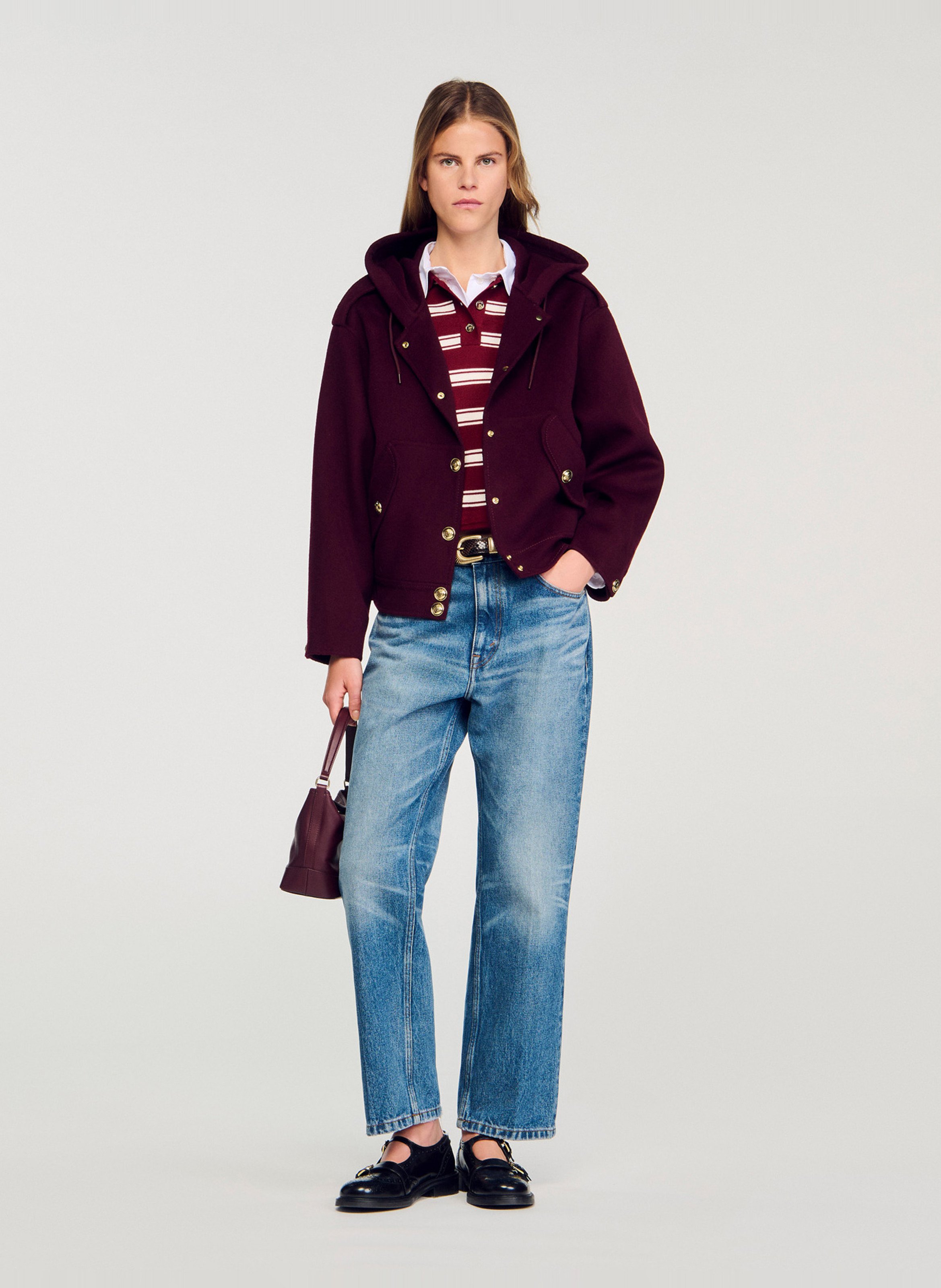 Rechte wollen jas SANDRO Rood