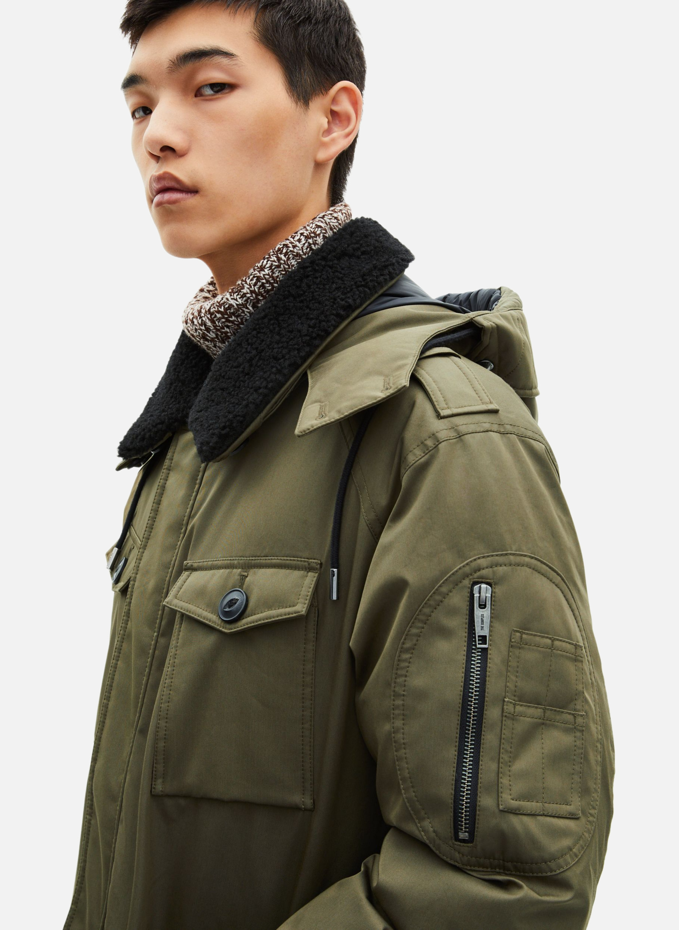 Parka with sherpa collar THE KOOPLES Green