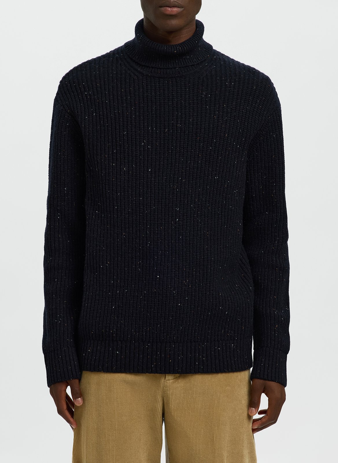 Pull col roulé en laine mélangée SELECTED