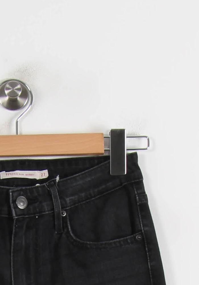 Cropped slim jeans with studs LEVI'S - Seconde main Black