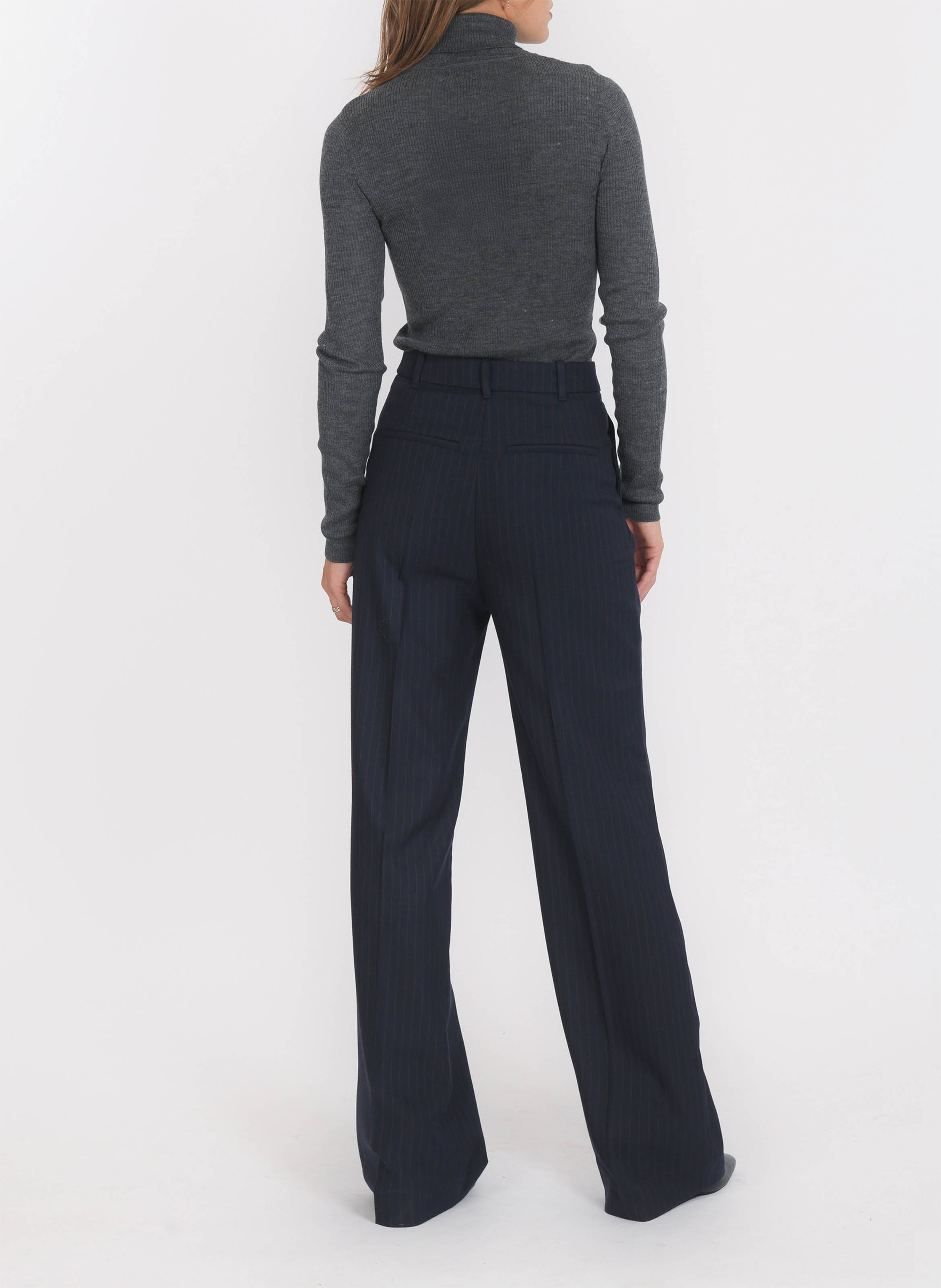 Pantalon droit à rayures KOOKAI Bleu