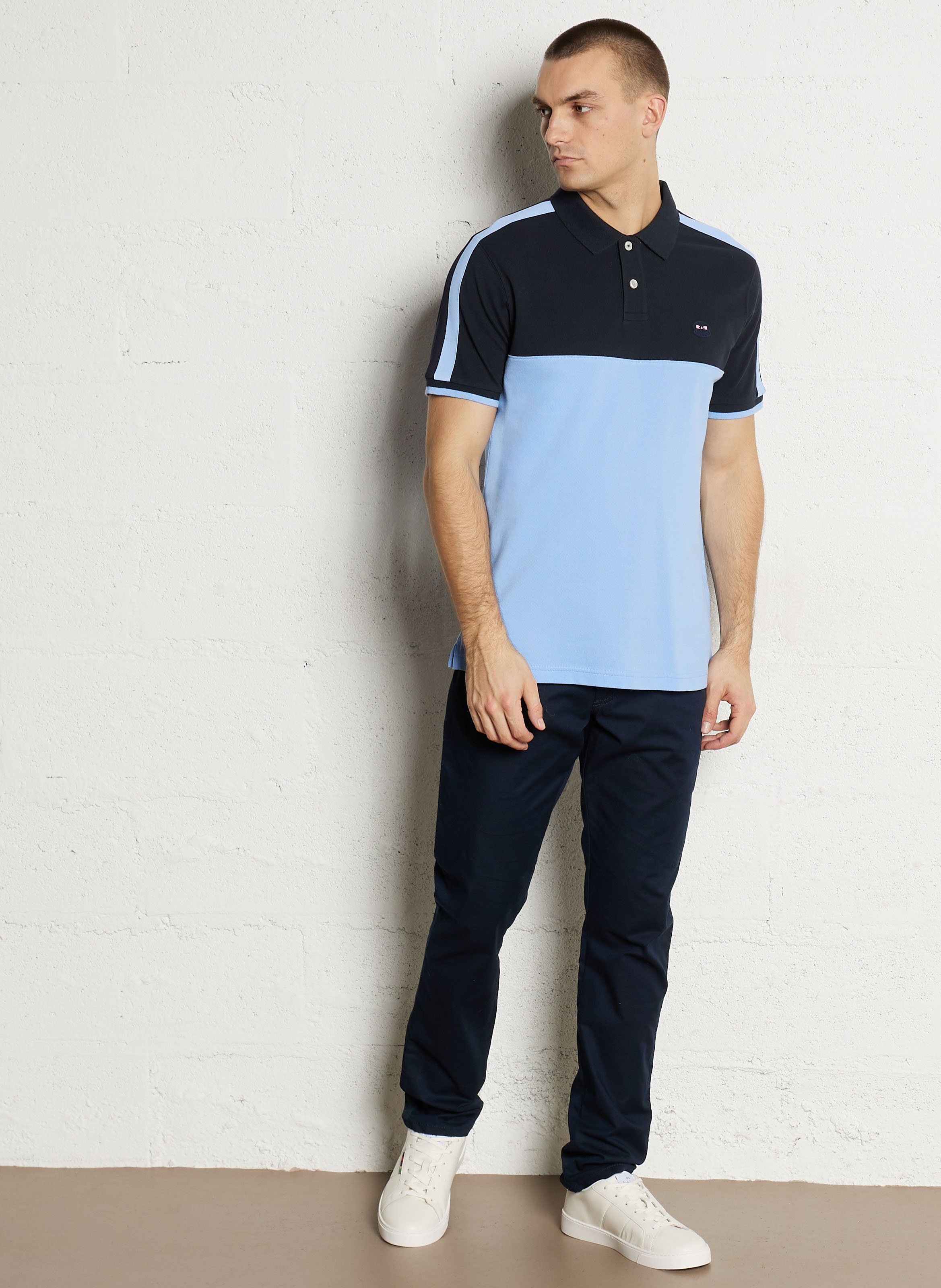 Polo manches courtes bicolore EDEN PARK Rose