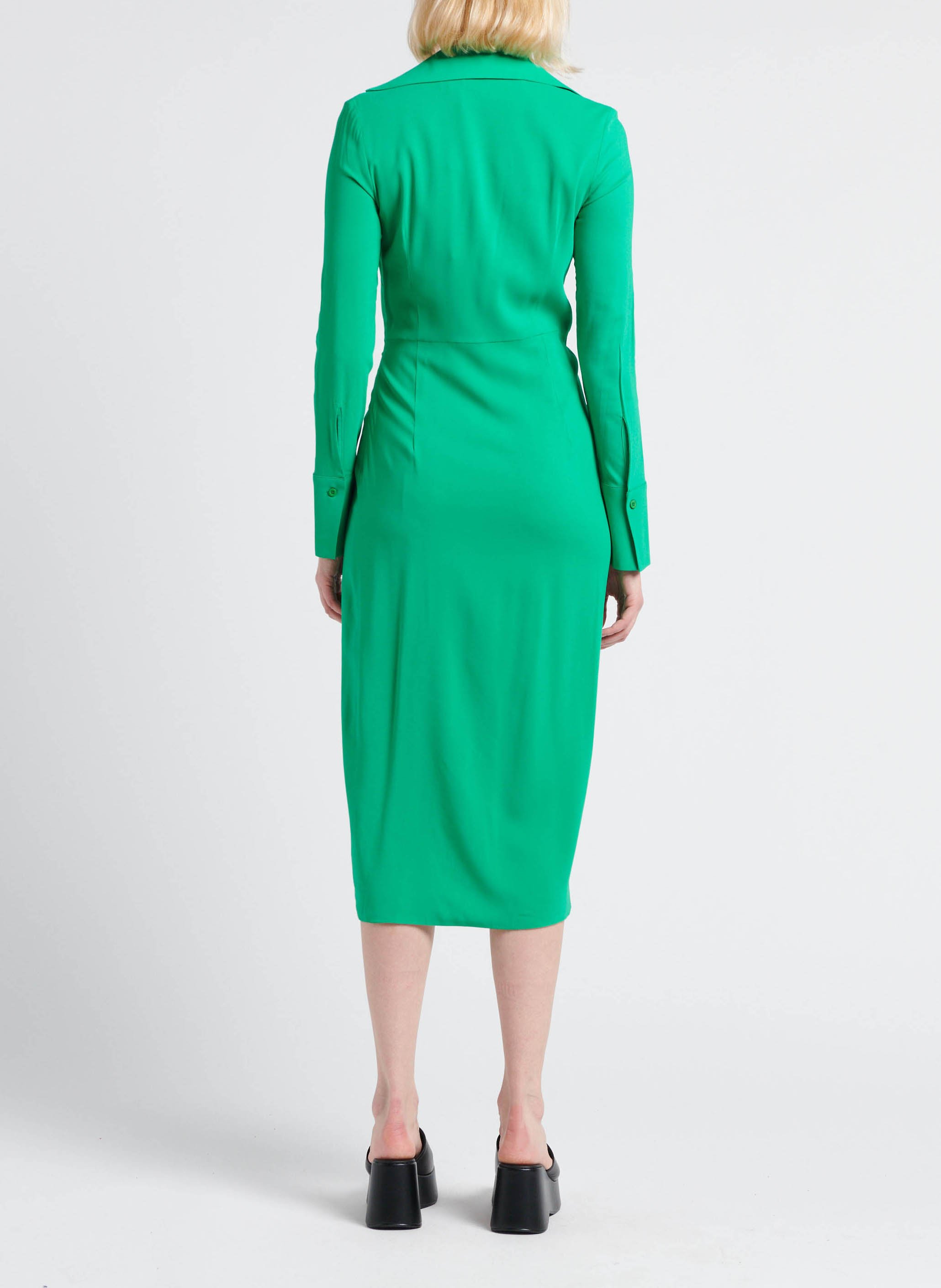 Robe midi décolleté en V  MARGAUX LONNBERG Vert