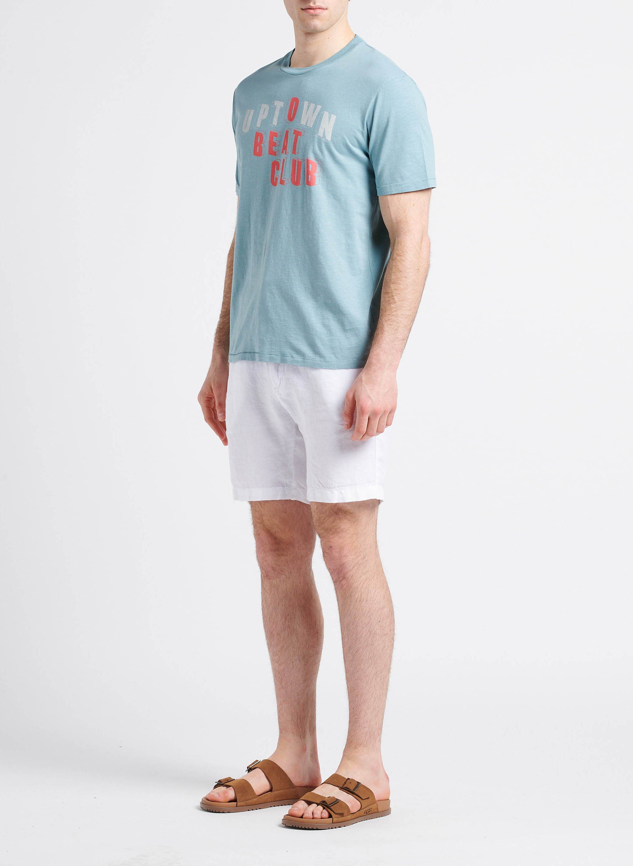 Tee-shirt sérigraphié en coton HARTFORD Bleu