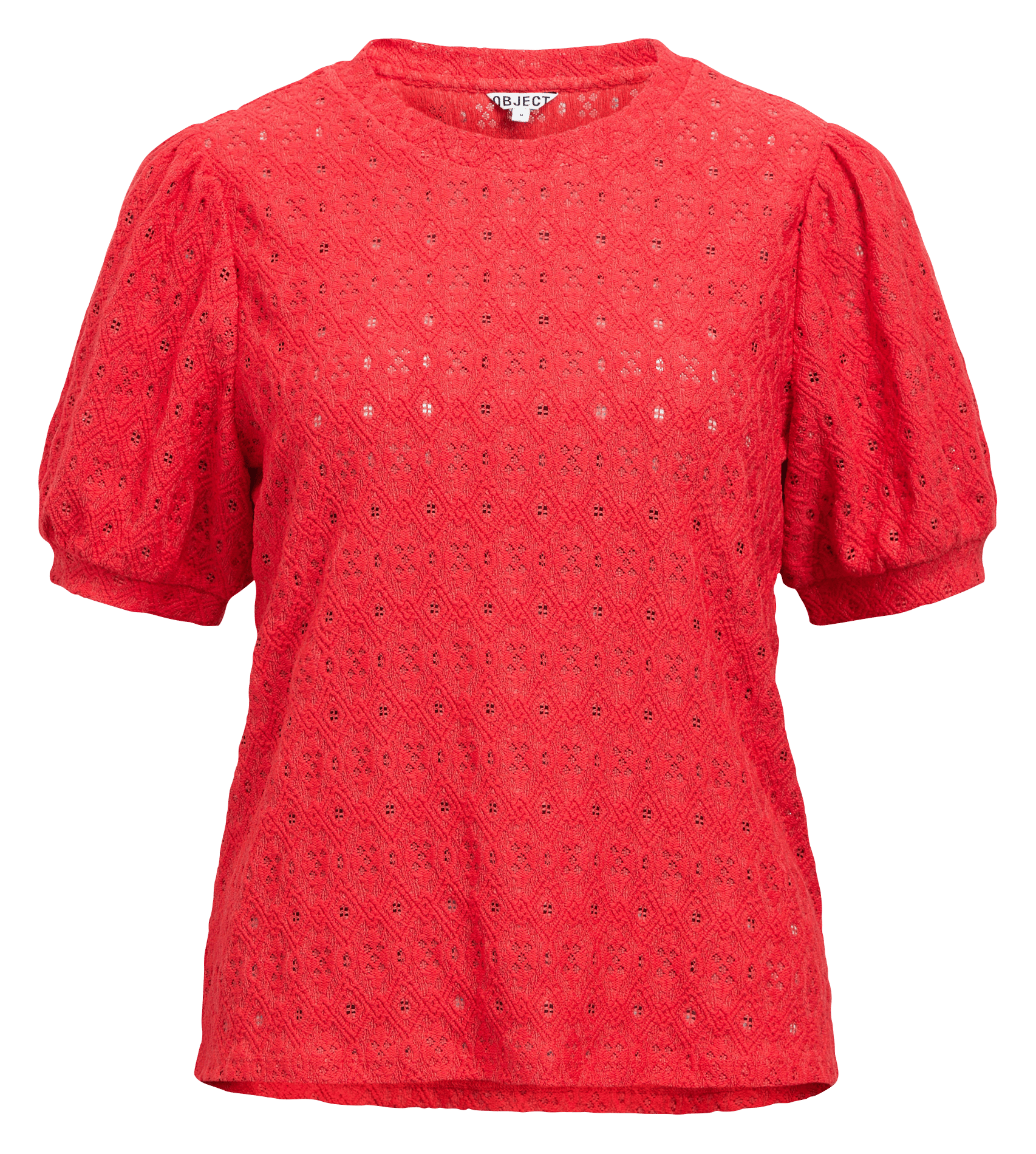 Gerade geschnittenes Spitzentop OBJECT Rot