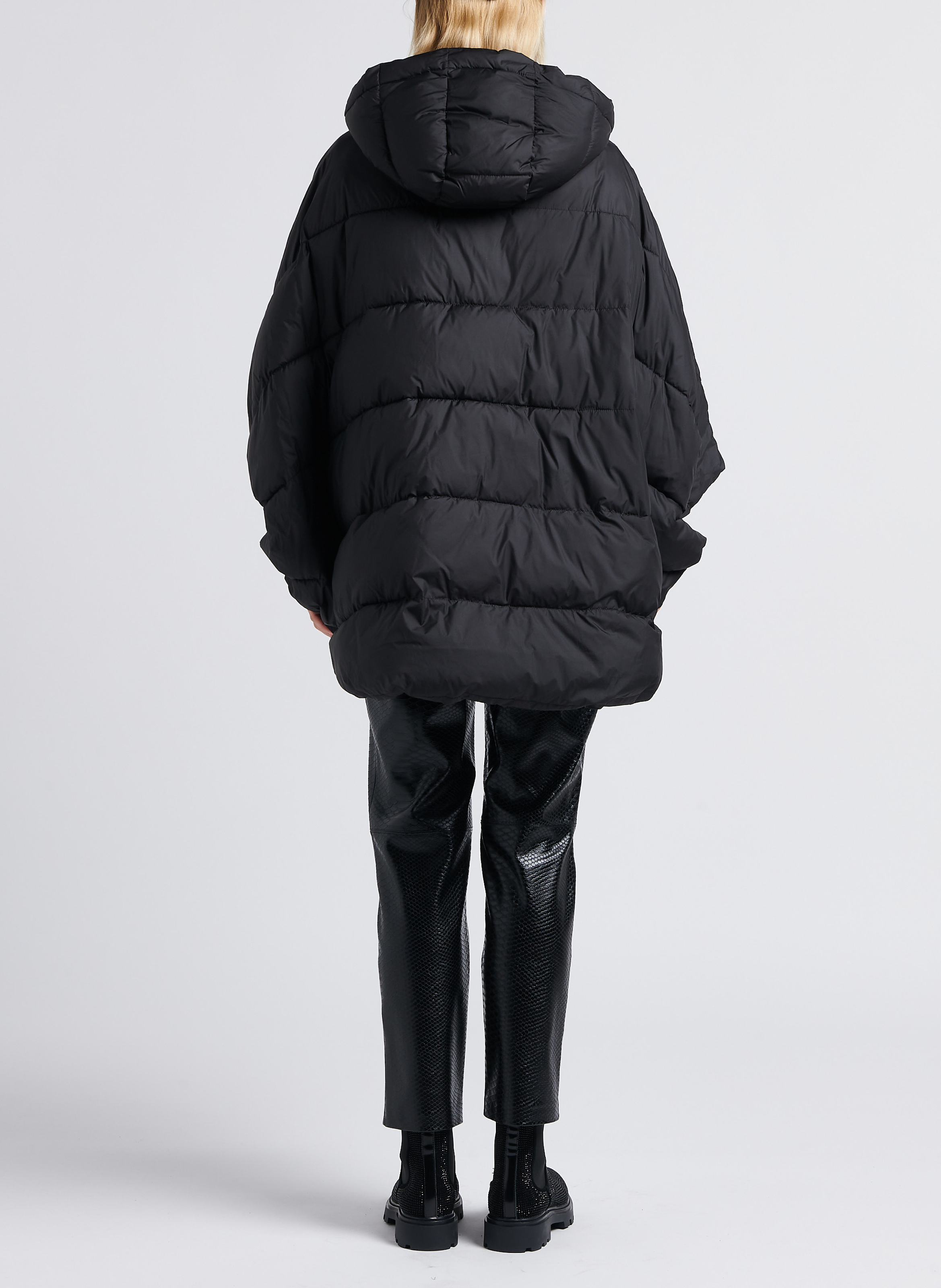 Mock croc straight-leg pants TWINSET Black