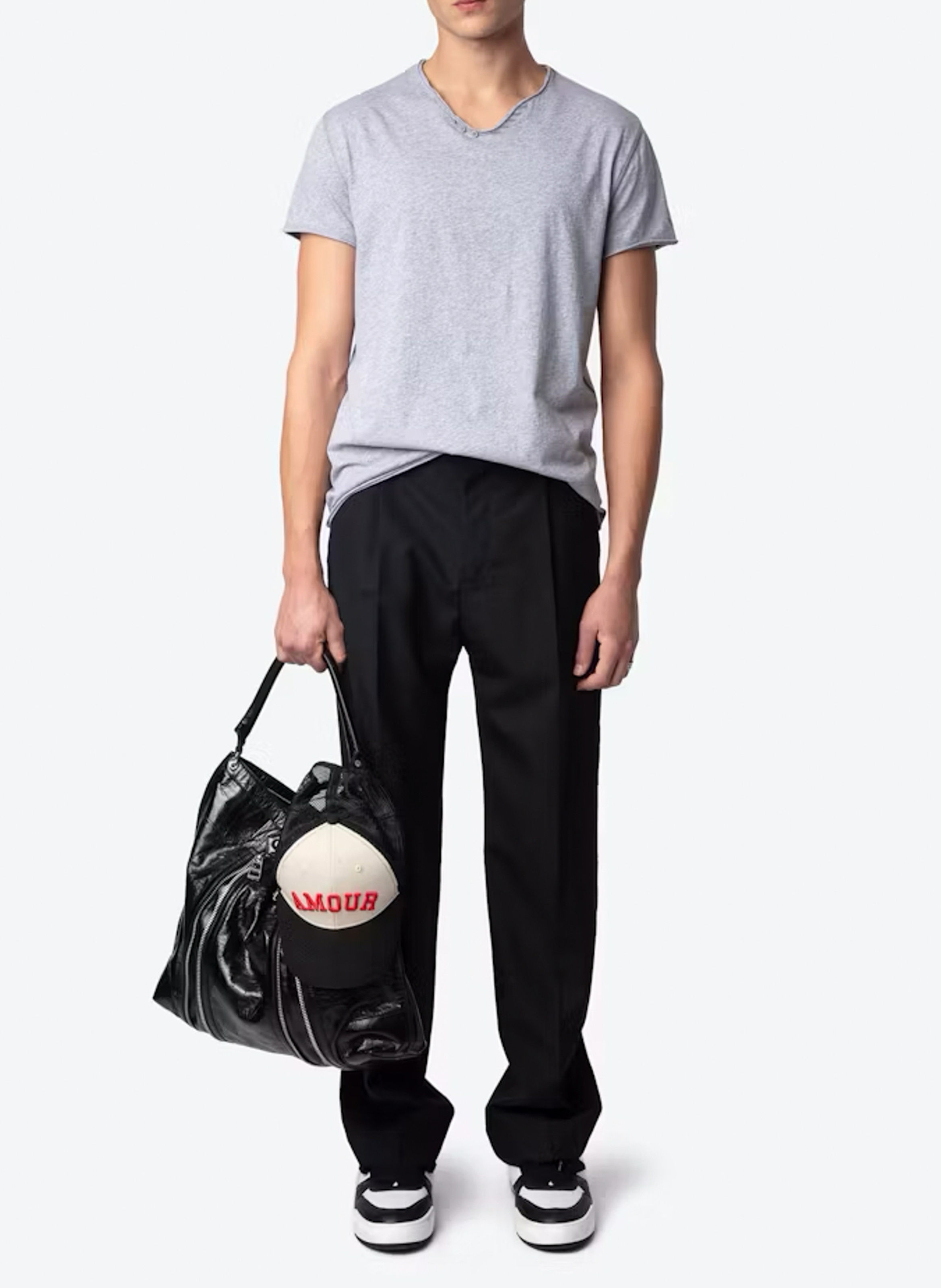 Tee-shirt droit en coton bio ZADIG&VOLTAIRE Gris