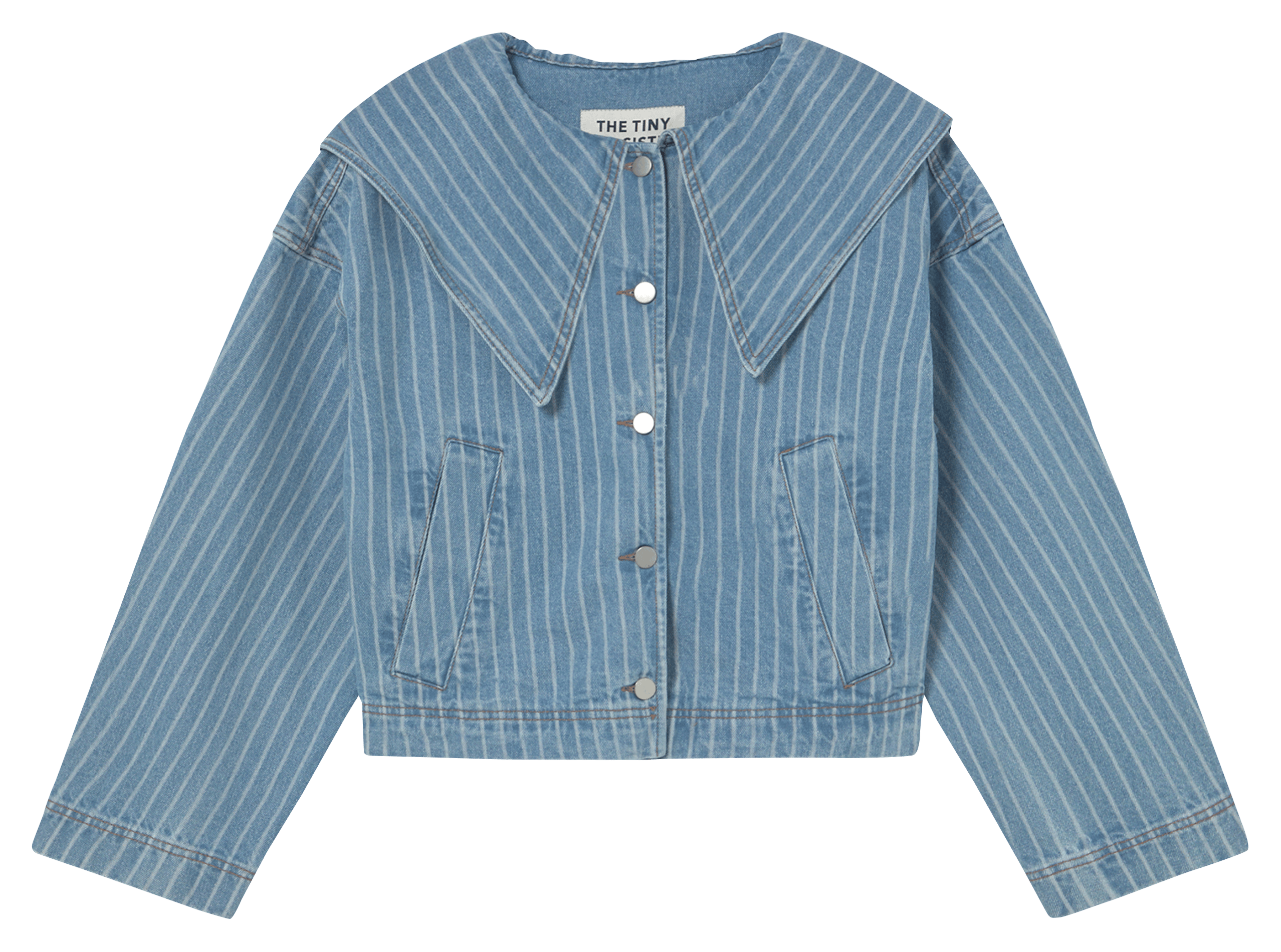Oversized cotton denim jacket THE TINY BIG SISTER Blue