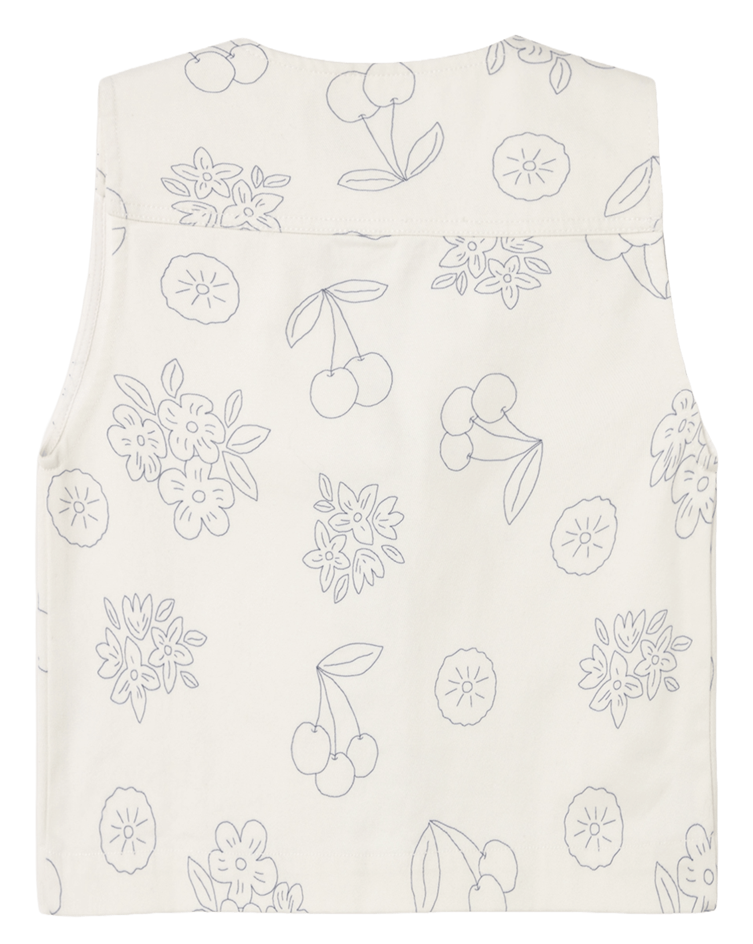 Cotton V-neck jacket THE TINY BIG SISTER White