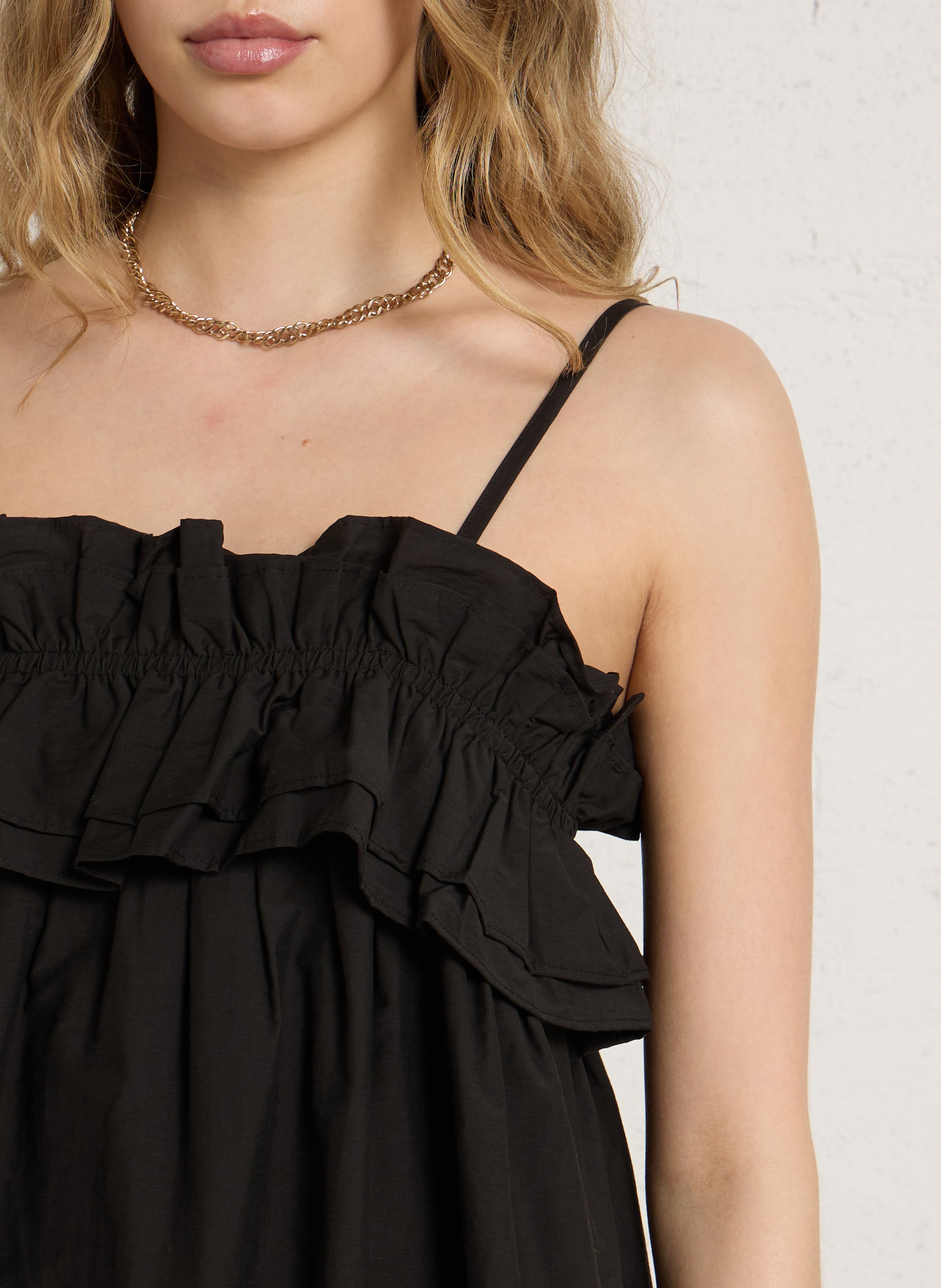 Robe longue en coton SEE U SOON Noir