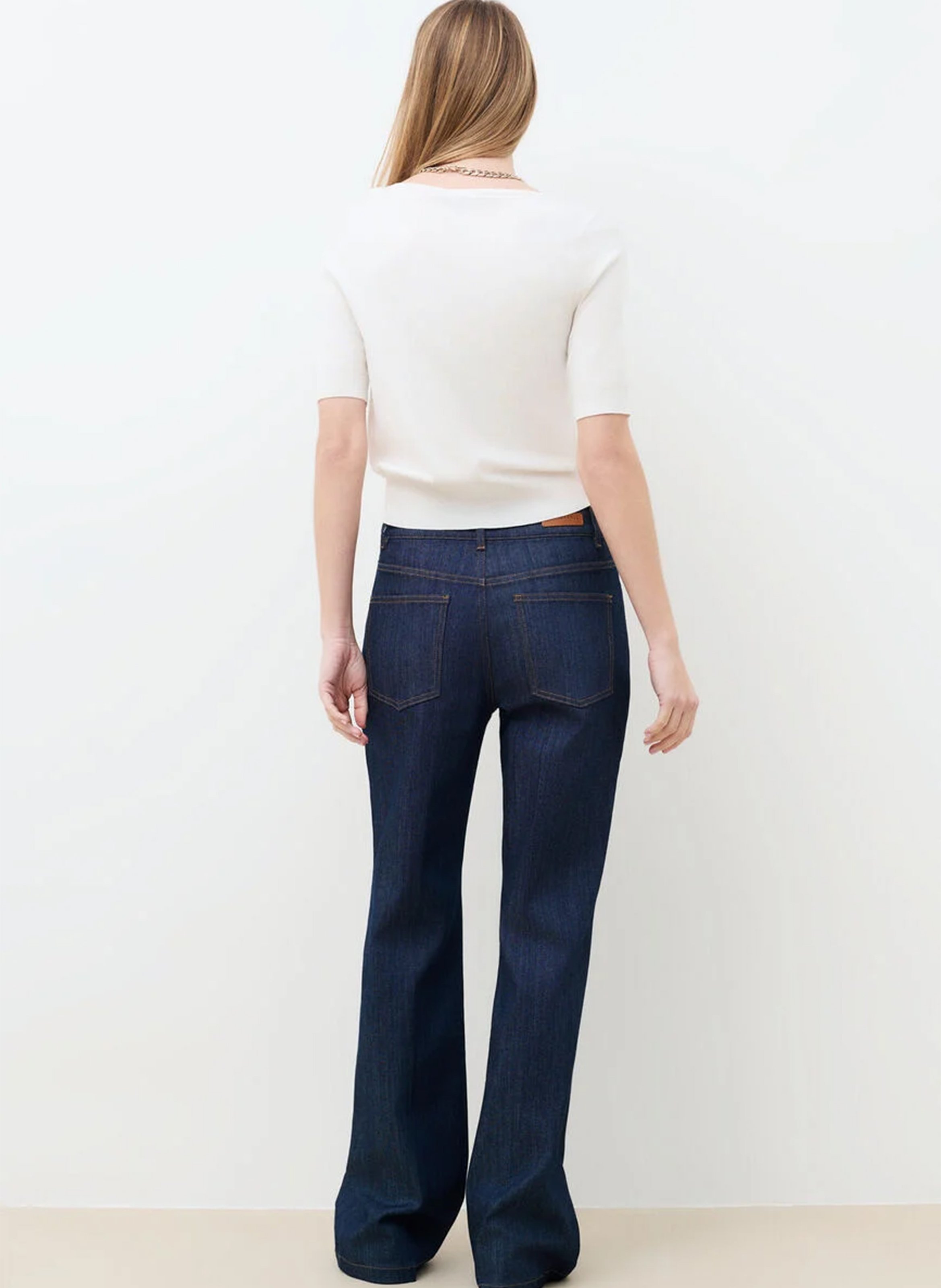 Jean droit en coton mélangé CAROLL Bleu