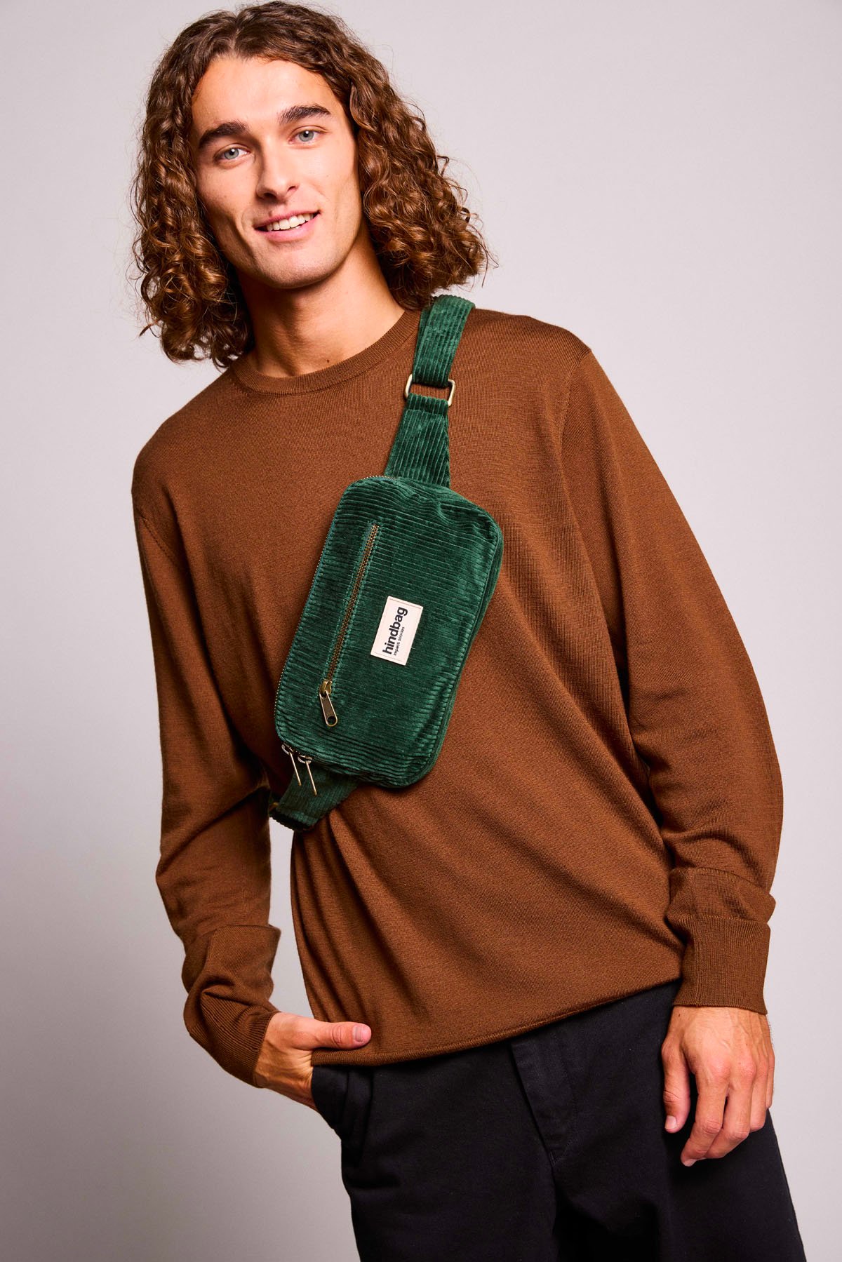 Cotton waist bag HINDBAG Green