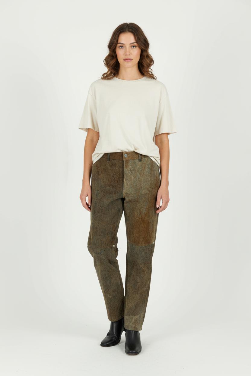 Cropped slim jeans with studs ROSEANNA - Seconde Main Brown