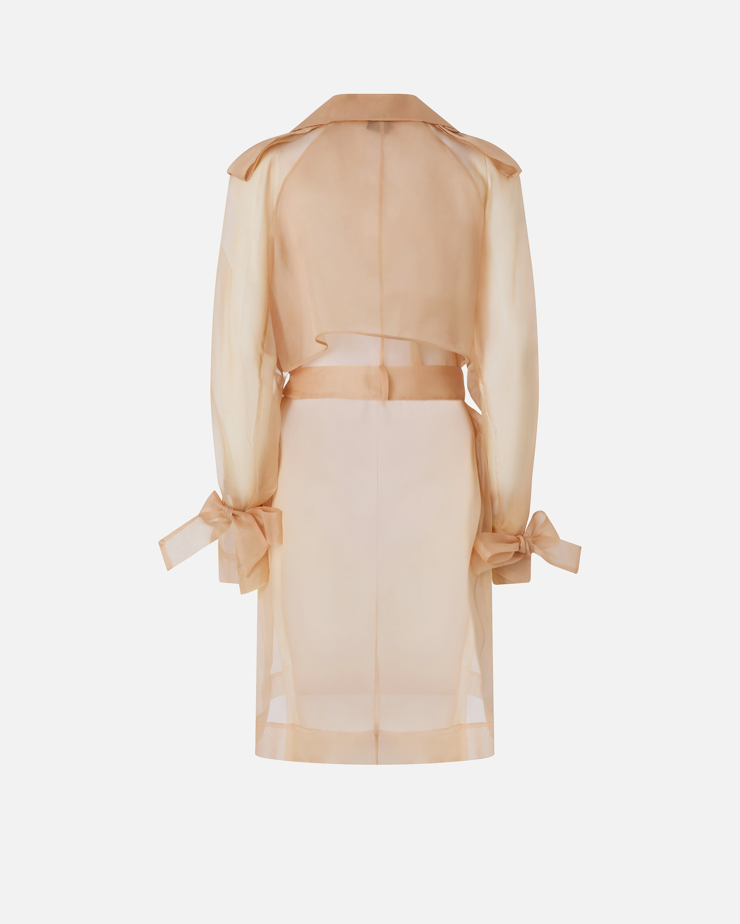 Trench en organza de soie PINKO Rose