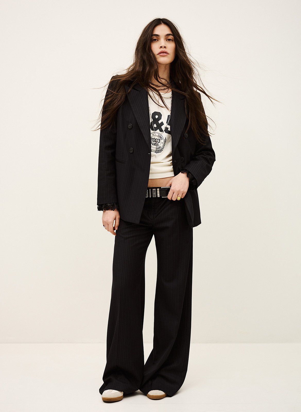 Pantalon tailleur large BA&SH Bleu