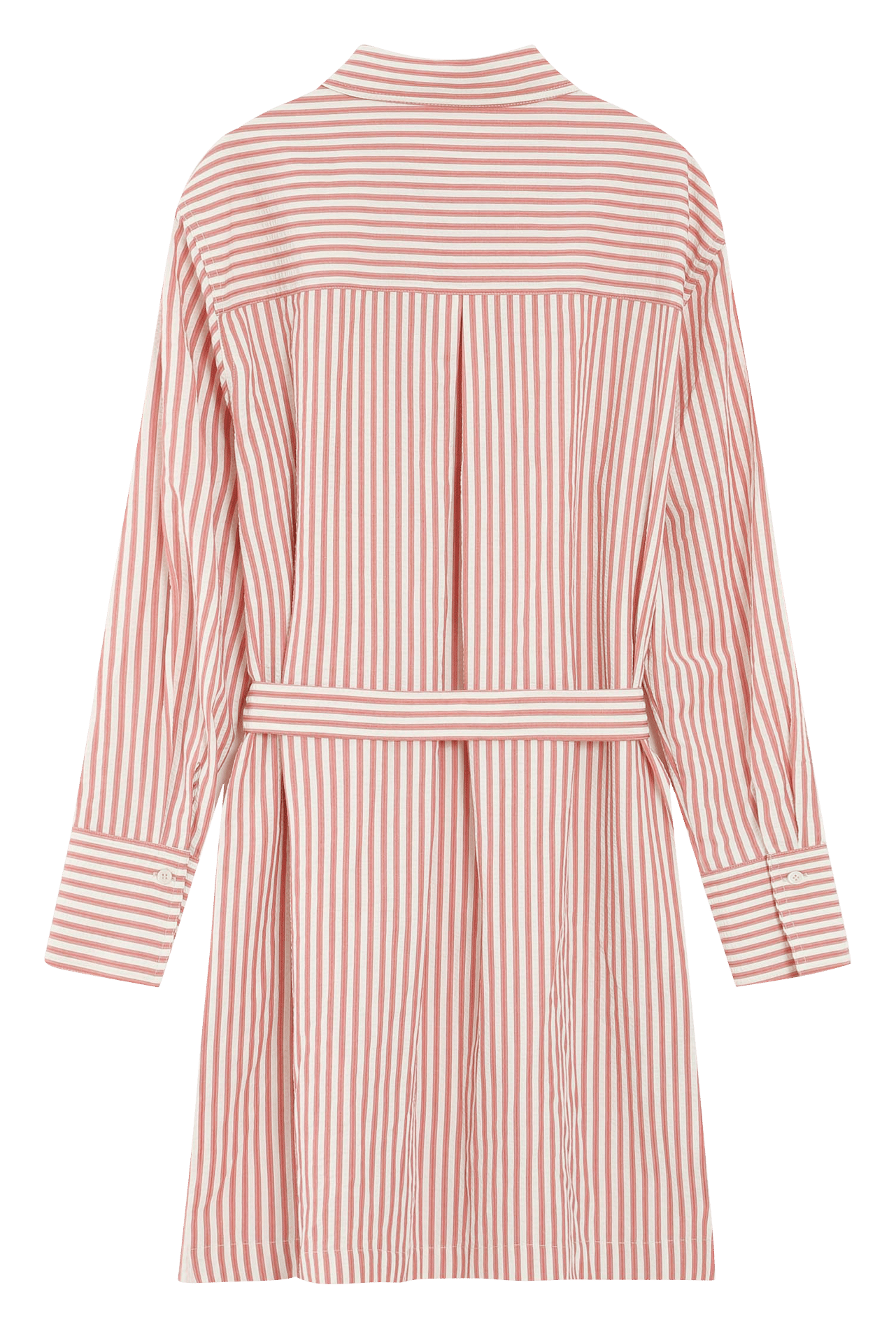 Short dress with classic collar in mixed cotton GRACE ET MILA Pink