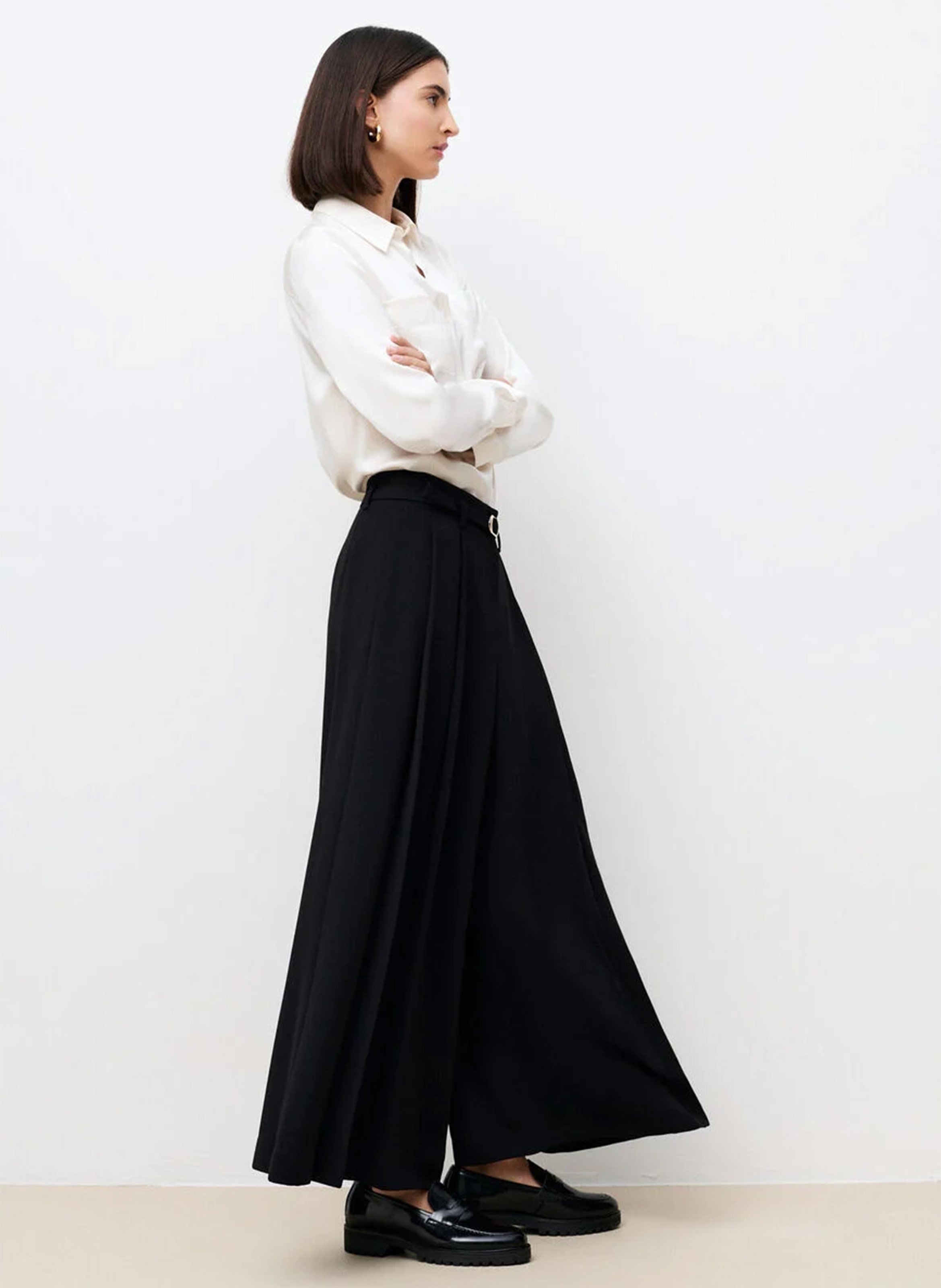 Wide trousers CAROLL Black