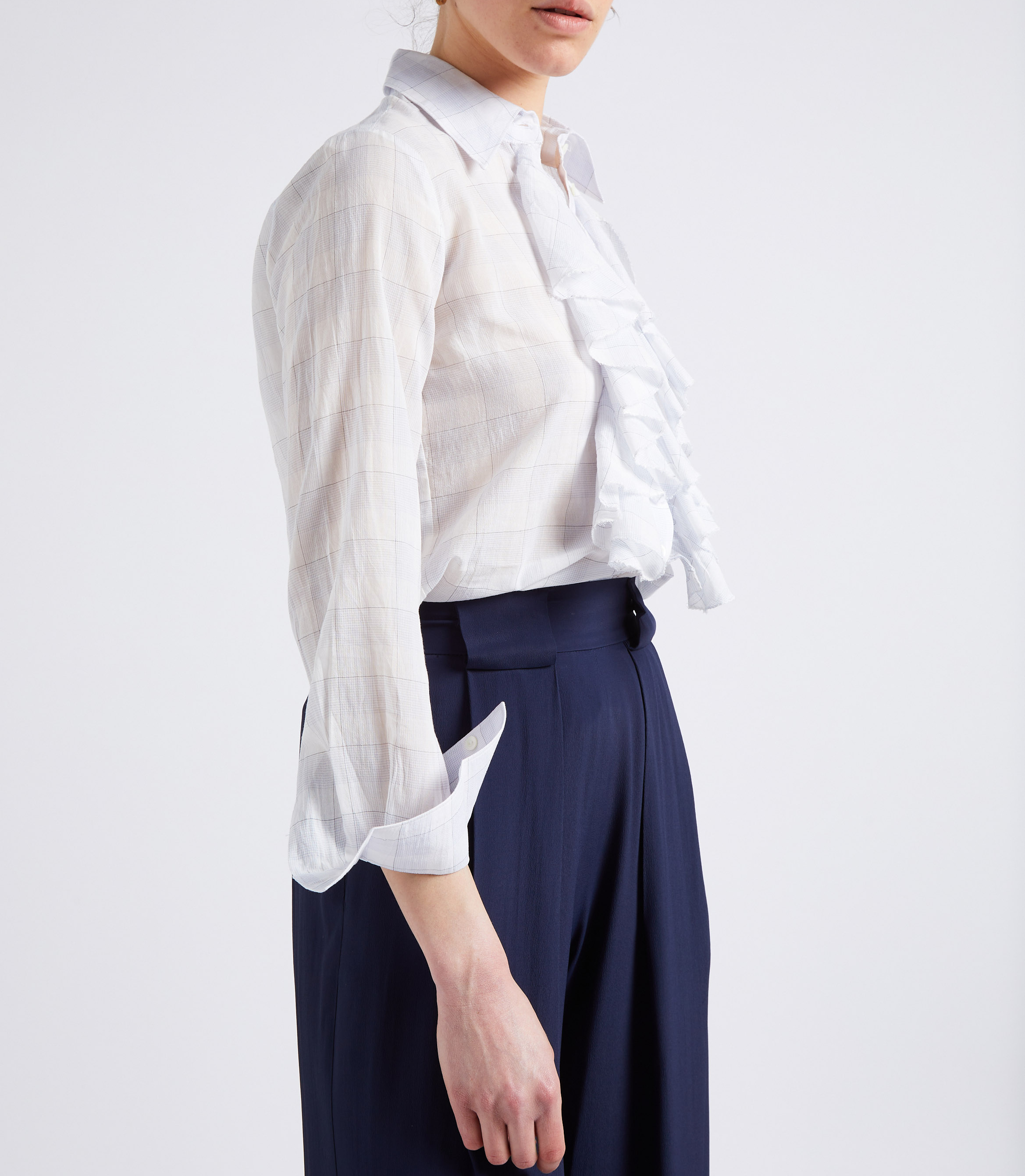 Camisa de algodón con cuello clásico DIEGA Blanco