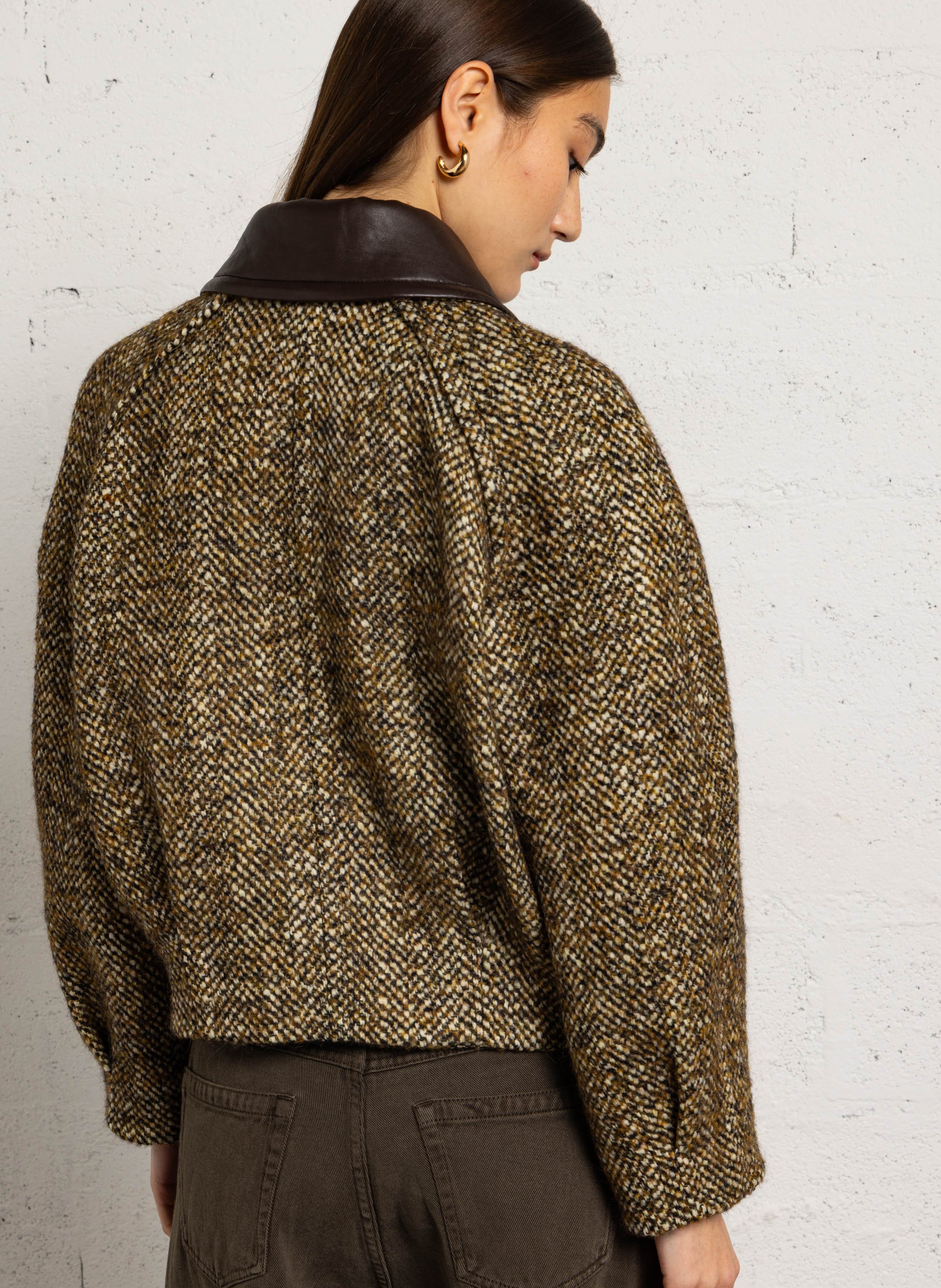 Kurze Tweed-Jacke MARGAUX LONNBERG Grau