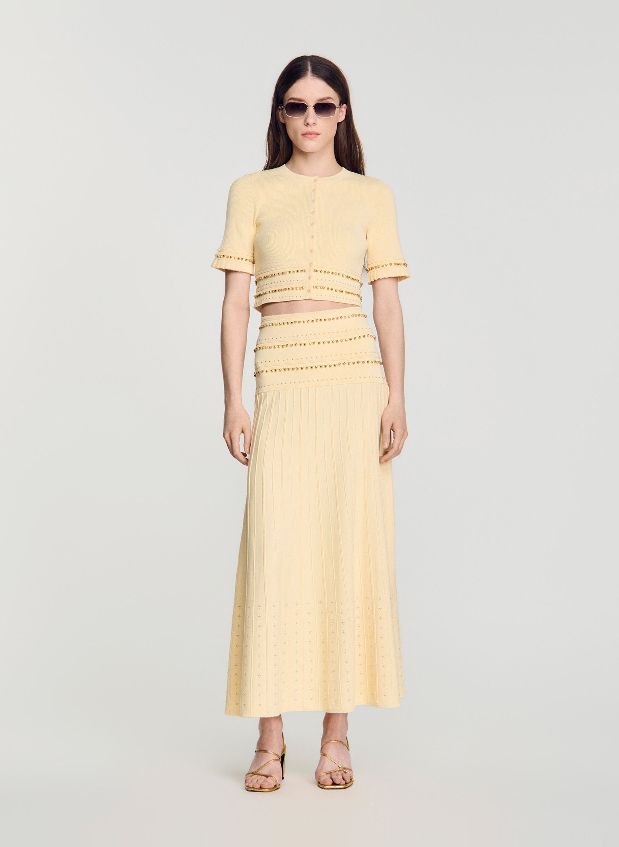 Lange rok SANDRO Beige