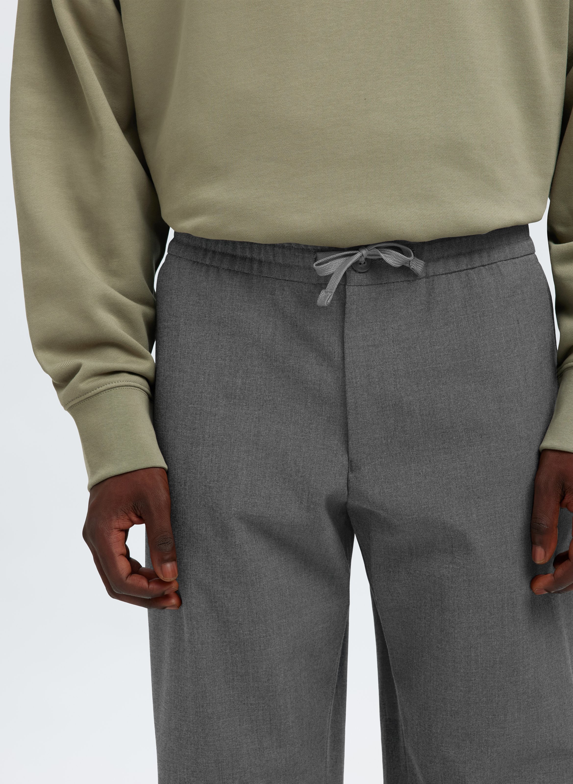 Gerade Hose aus recycelten Mischfasern | Grau SELECTED Herren