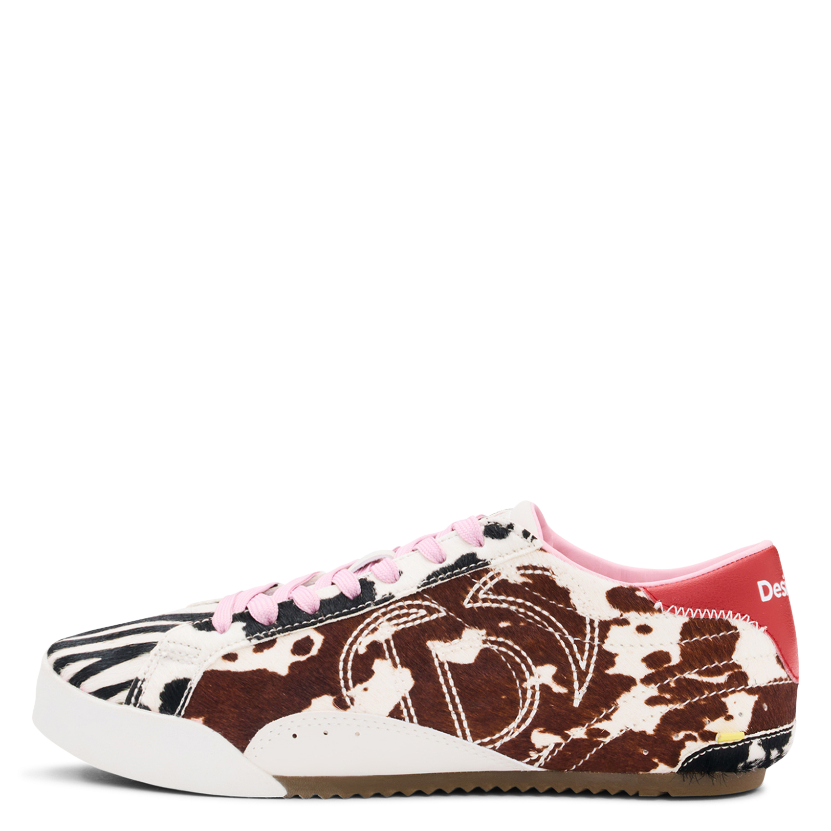 Low-top sneakers in mixed printed leather DESIGUAL Multicolored