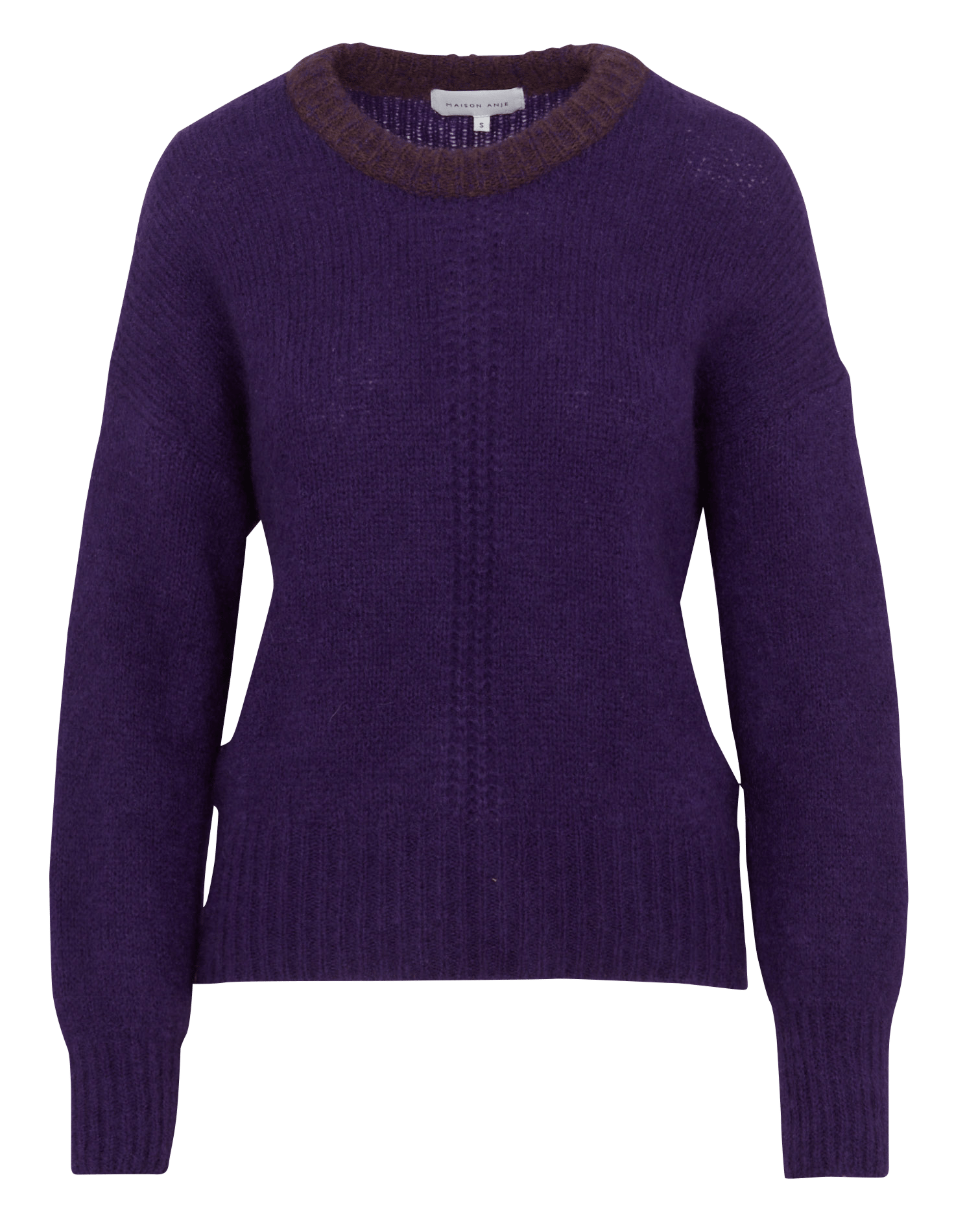 Gebreide trui met ronde hals MAISON ANJE Violet