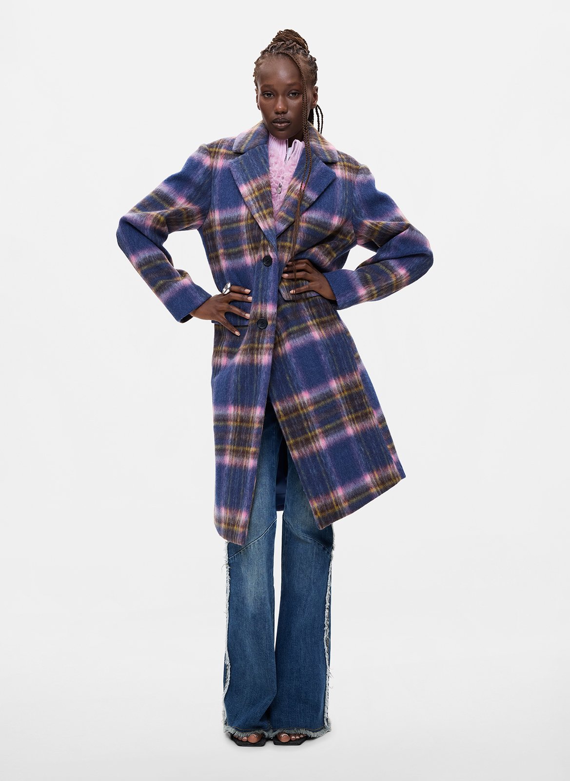 Manteau col tailleur  DESIGUAL Bleu