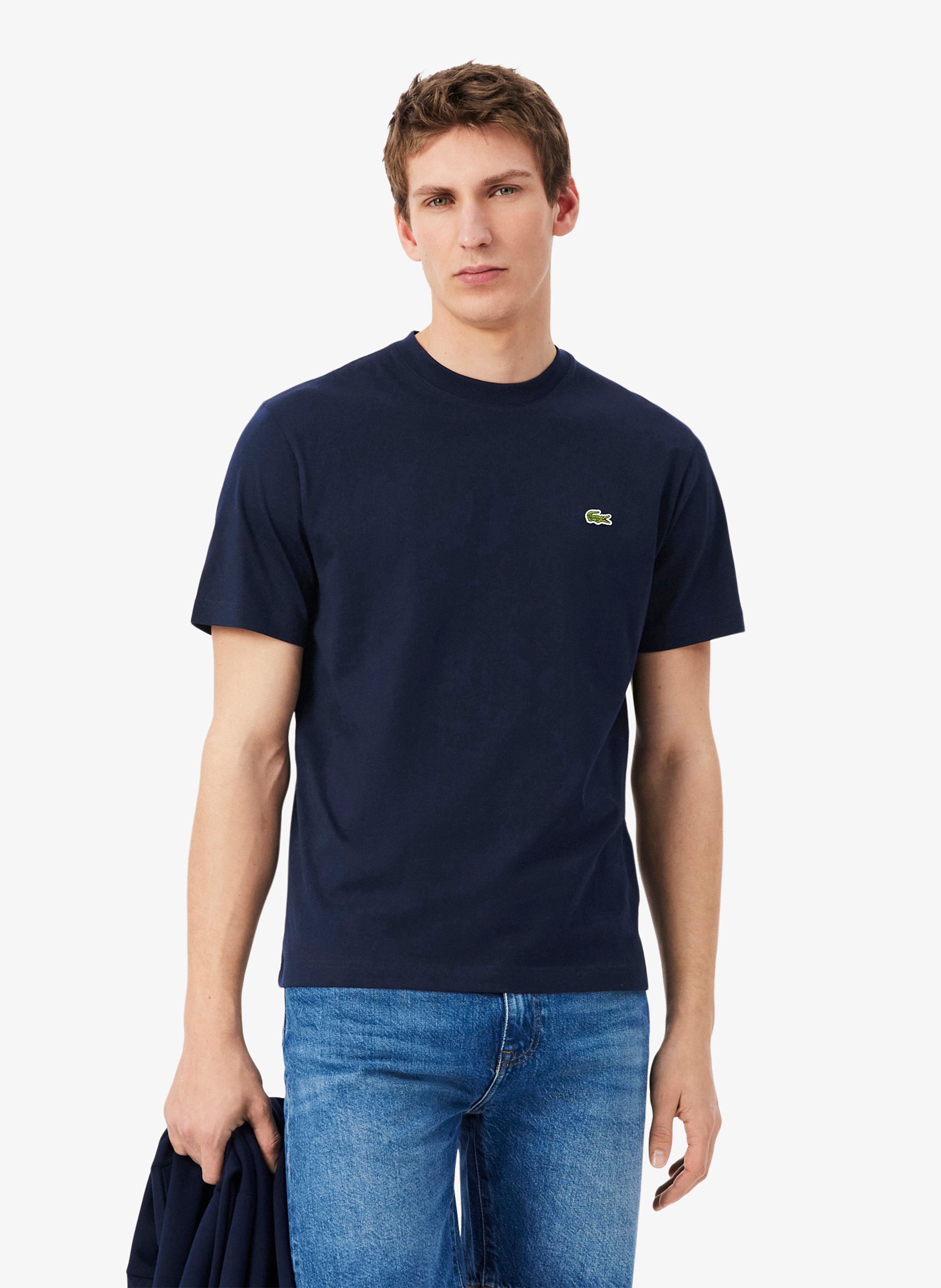 Einfarbiges T-Shirt mit Baumwolllogo LACOSTE