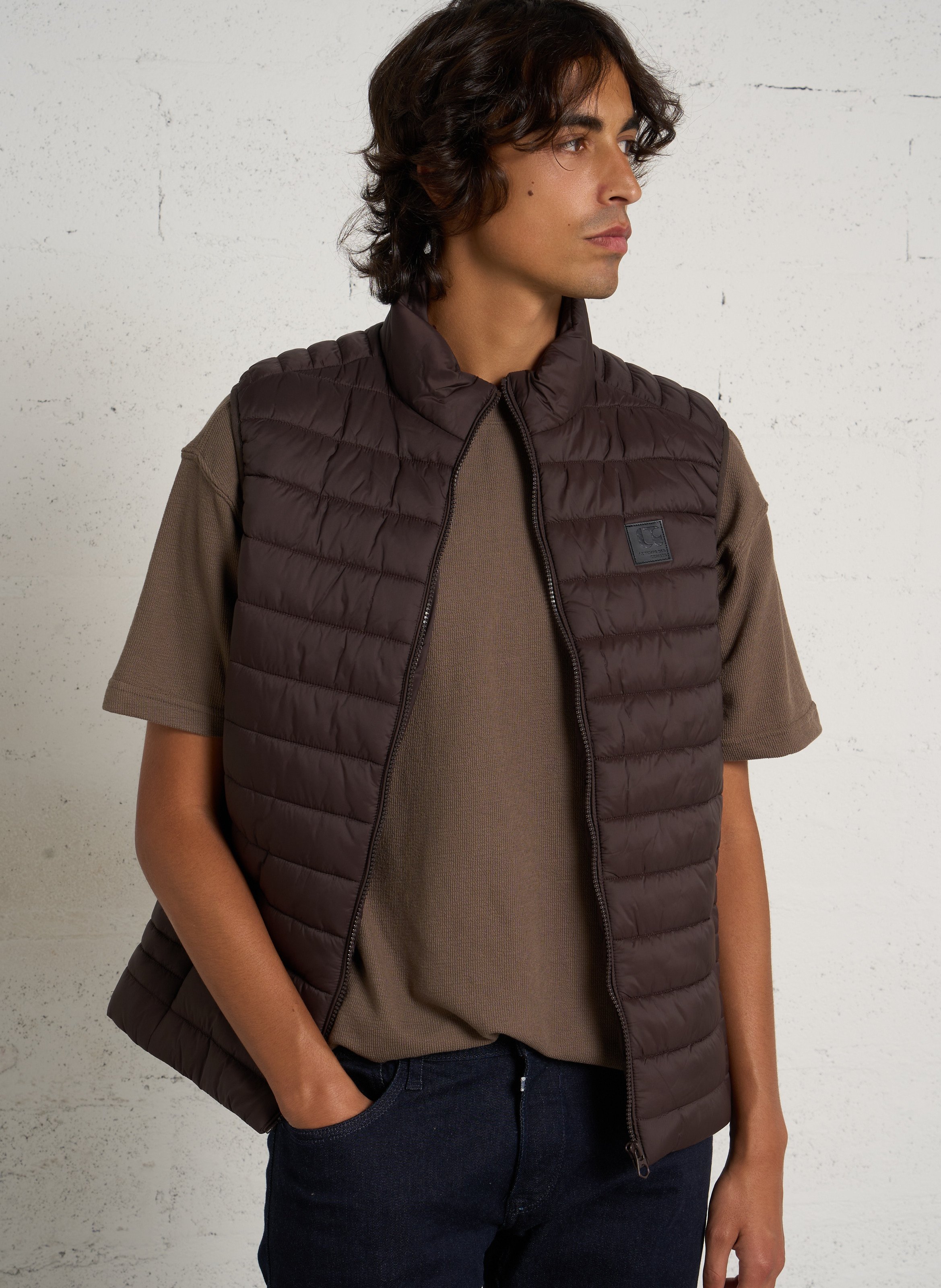 Doudoune oversize col montant LE TEMPS DES CERISES Marron