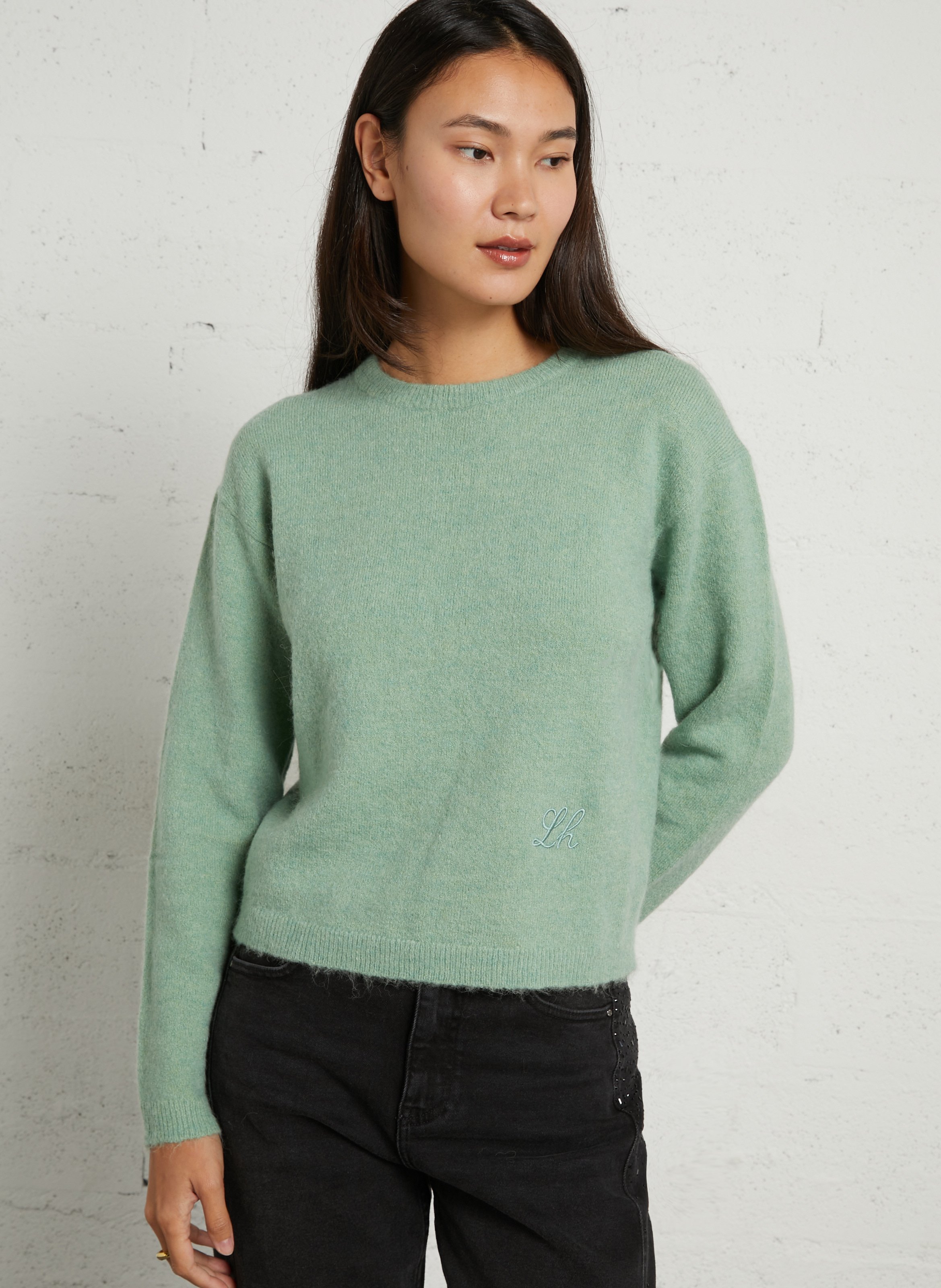 Weiter Pullover mit Rundhalsausschnitt LEON & HARPER Gelb