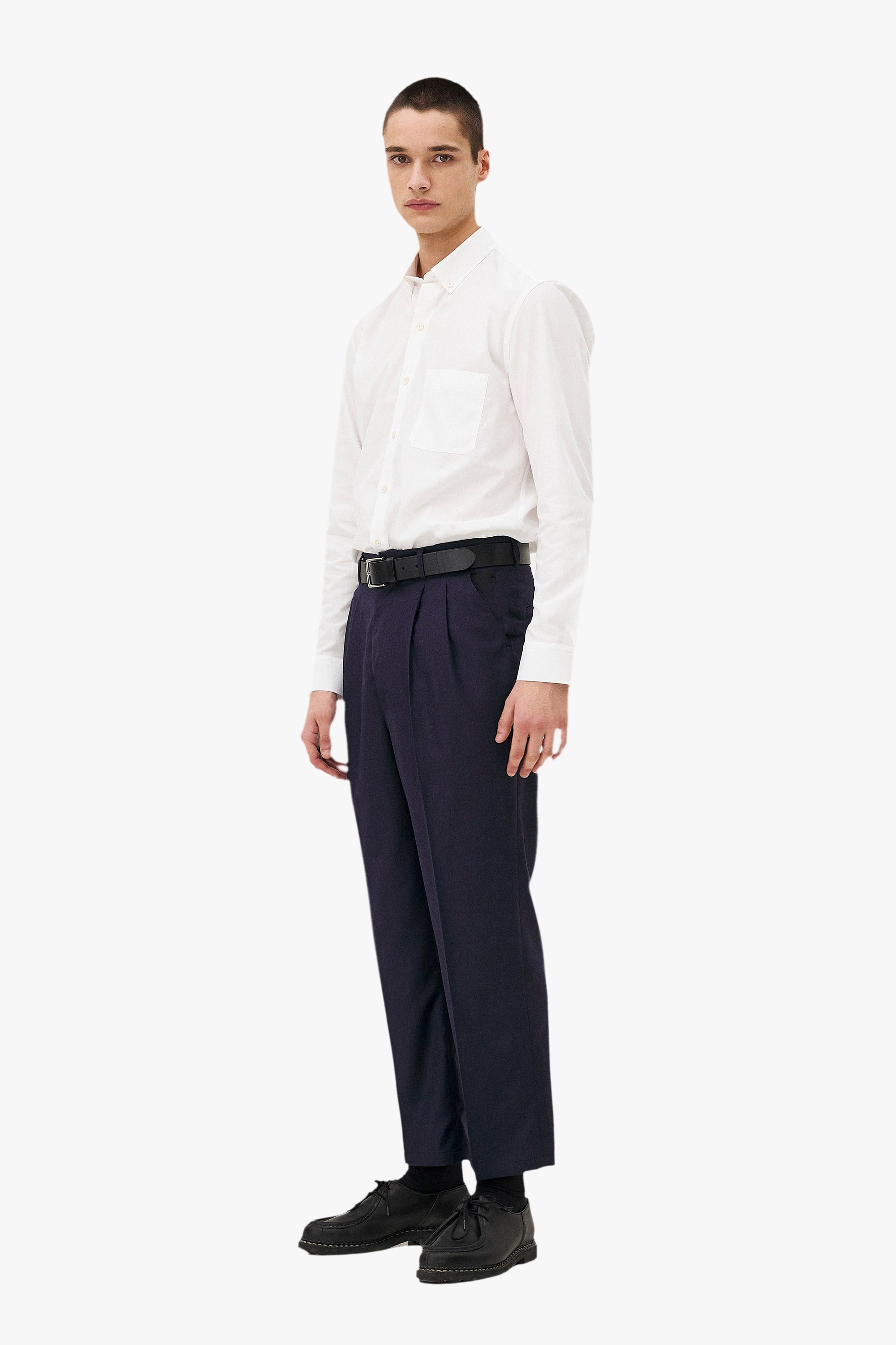 Striped Curtis Shirt | White Noyoco Men