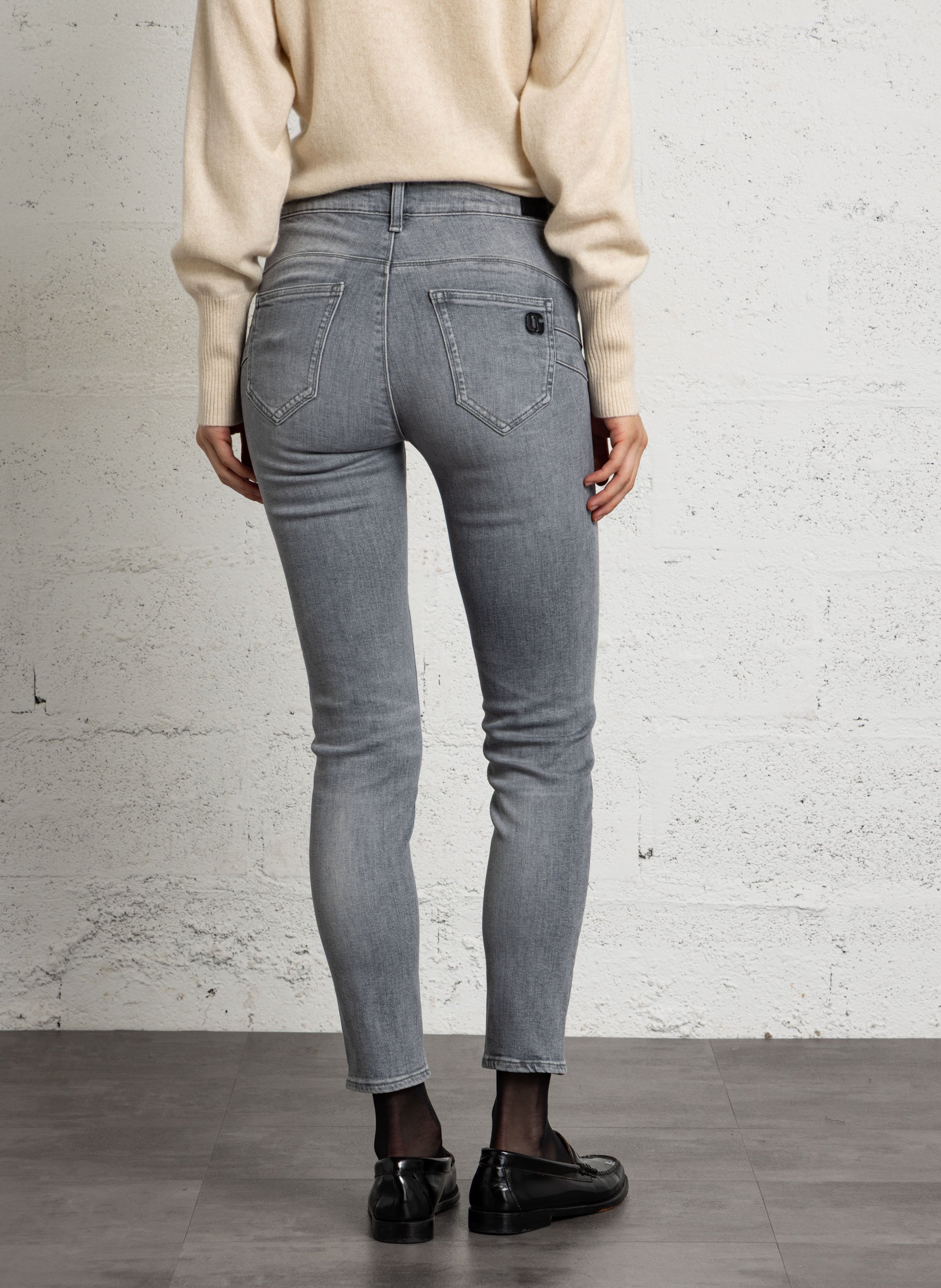 Corrigerende slim fit jeans van katoenmix LE TEMPS DES CERISES Grijs
