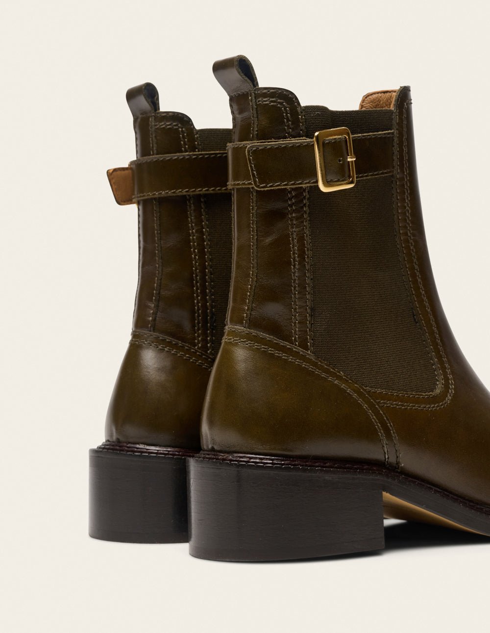 Bottines à talons ODAJE Kaki