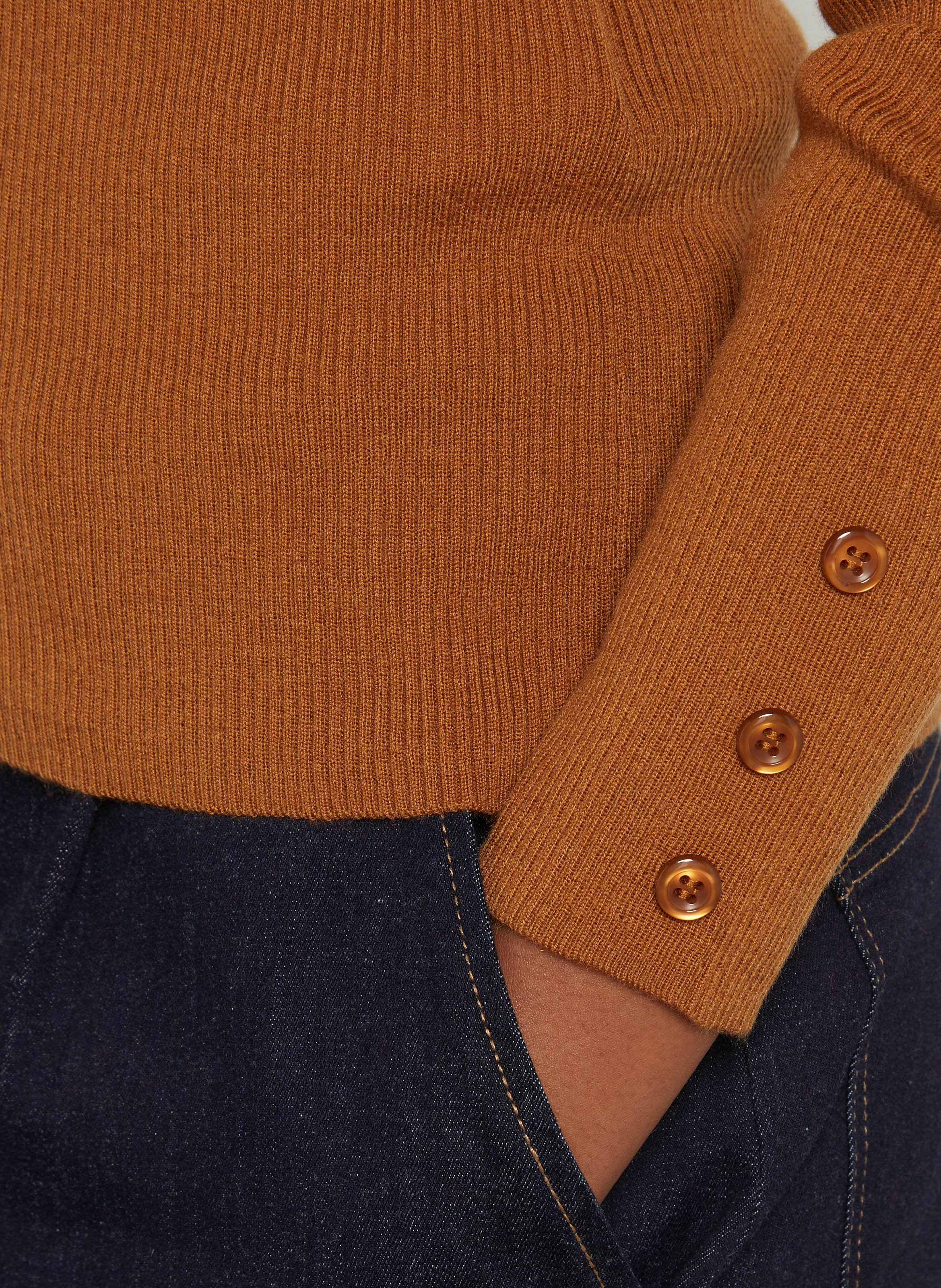 Pull cintré col montant boutonné MAISON 123 Doré