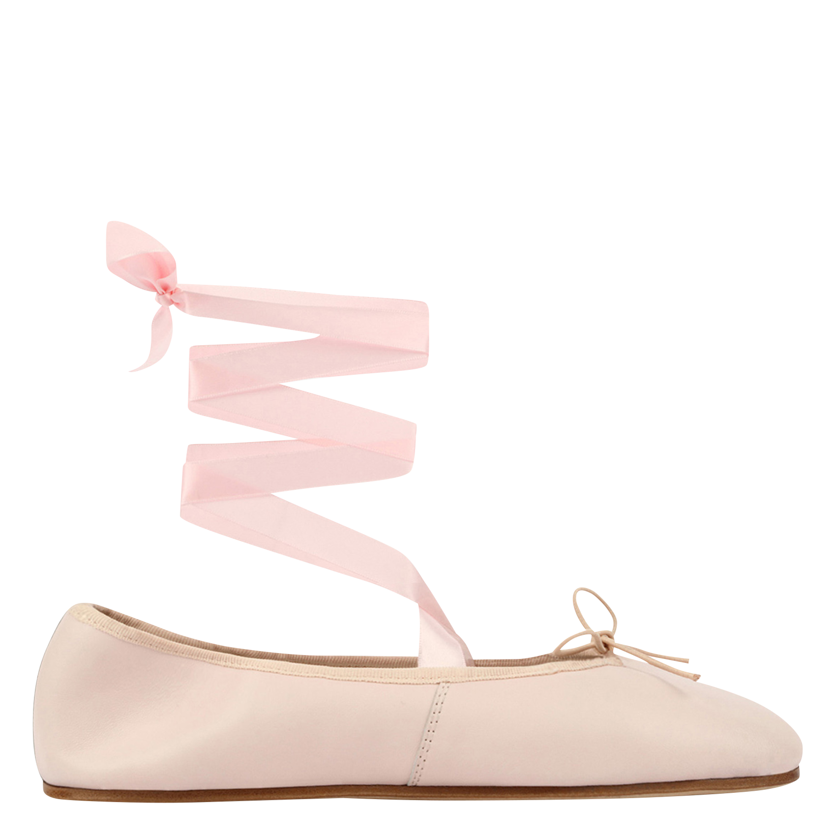 Ballerines à lacets en cuir REPETTO Rose