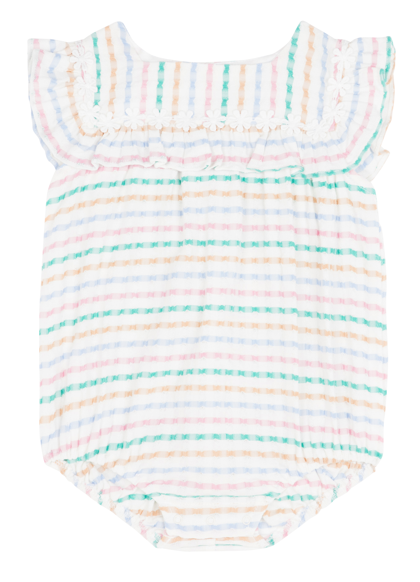 Striped cotton blend romper THE NEW SOCIETY Multicolored