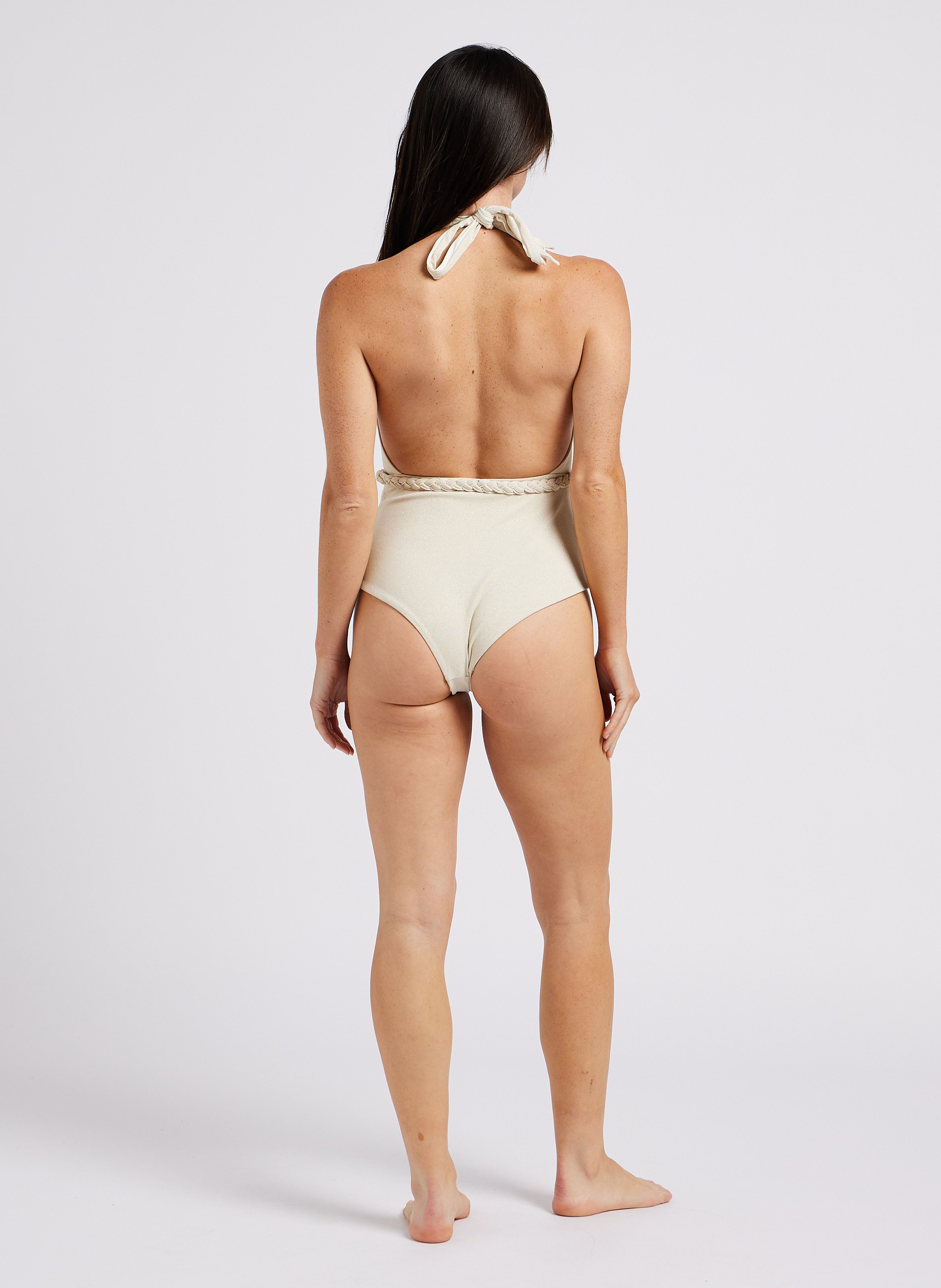 Maillot de bain 1 pièce triangle  KHAVEN Blanc