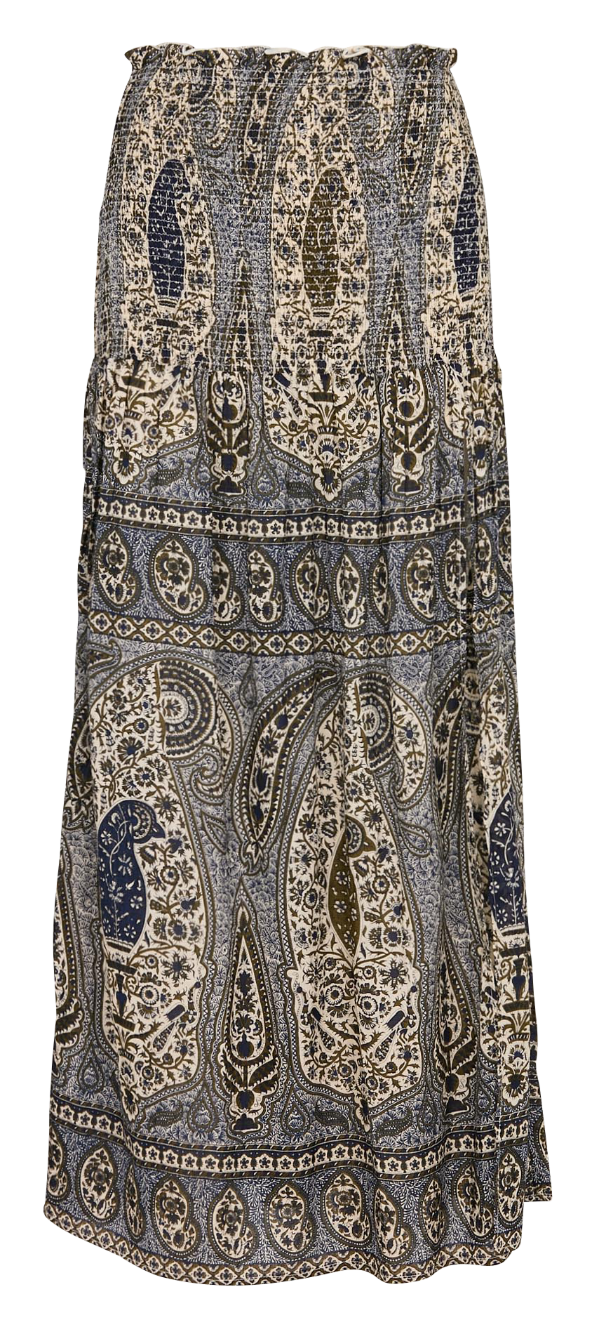 Jupe midi imprimée en coton ANTIK BATIK Noir