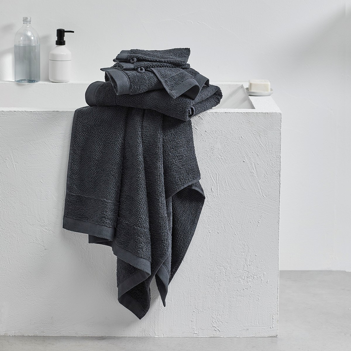 Plain cotton bath towel TODAY LINGE DE MAISON Grey