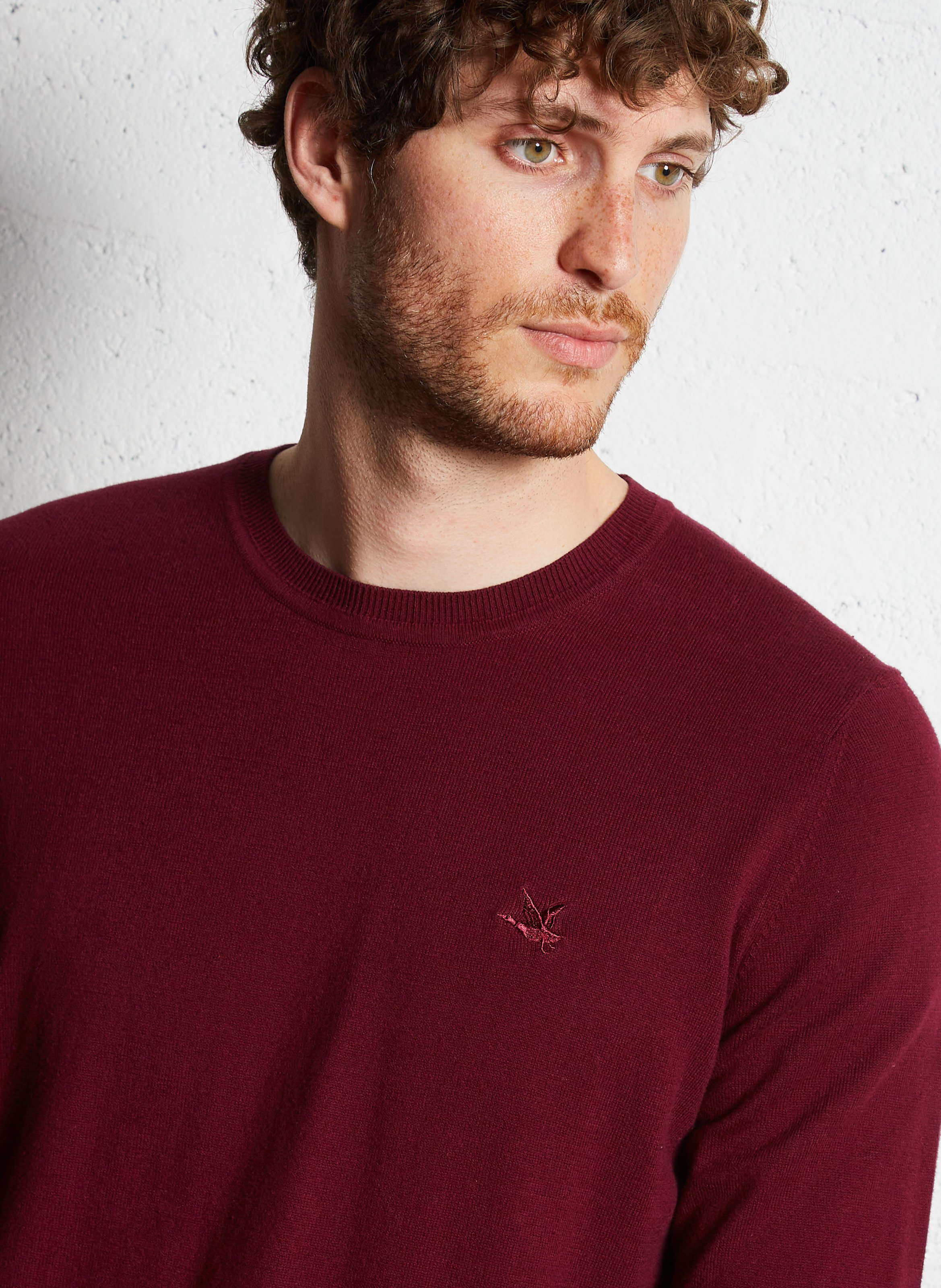 Colour block cotton sweater CHEVIGNON Red