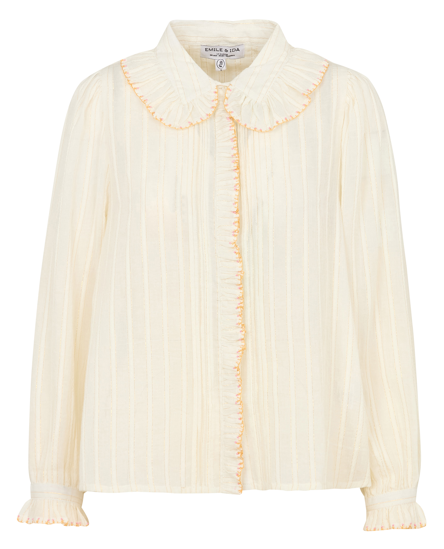 Baumwoll-Bluse EMILE ET IDA Beige