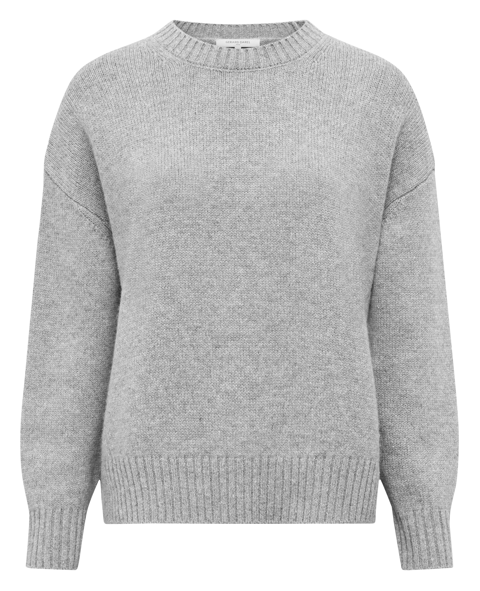 Pull col rond en laine mélangée GERARD DAREL Gris