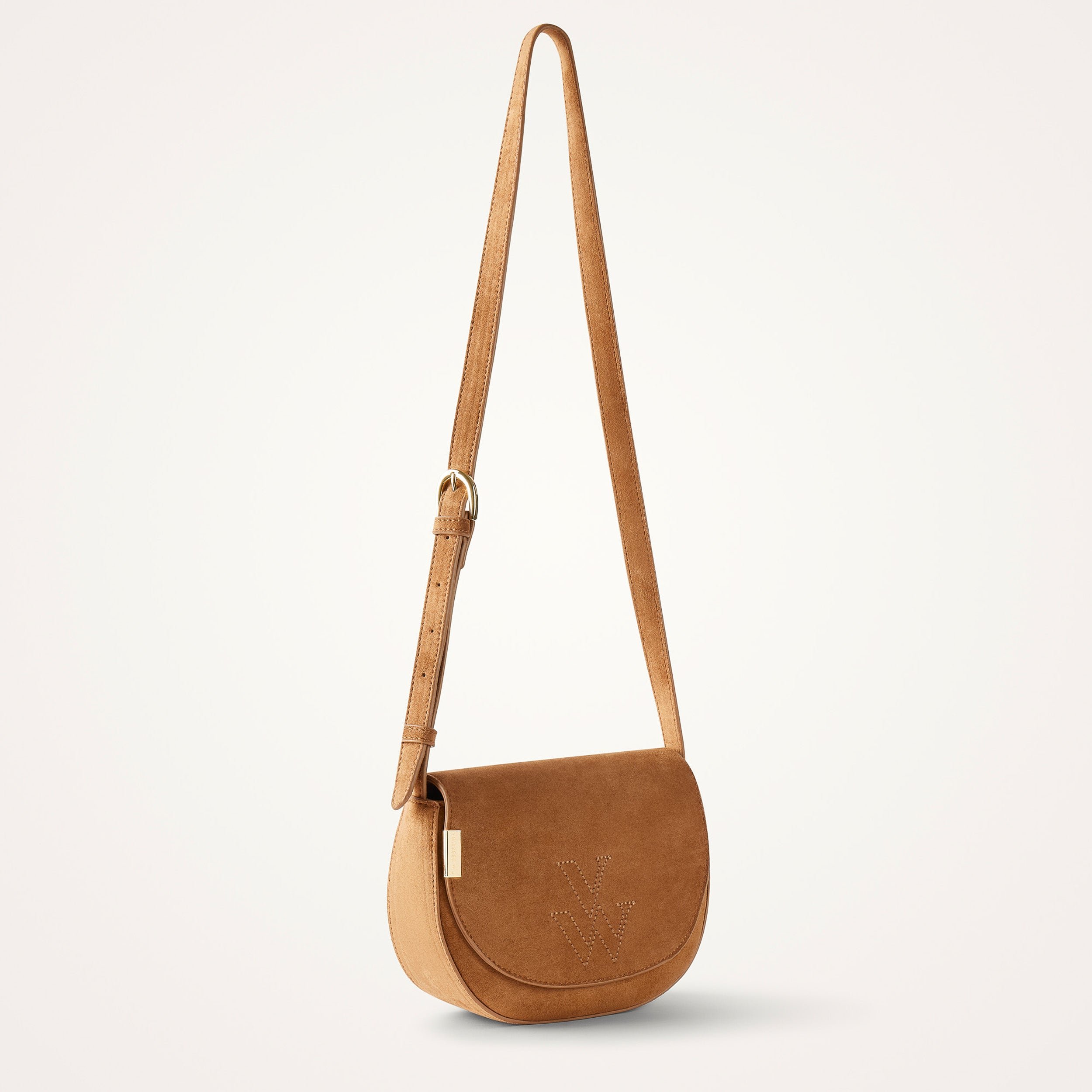 Suede shoulder bag VANESSA WU Brown