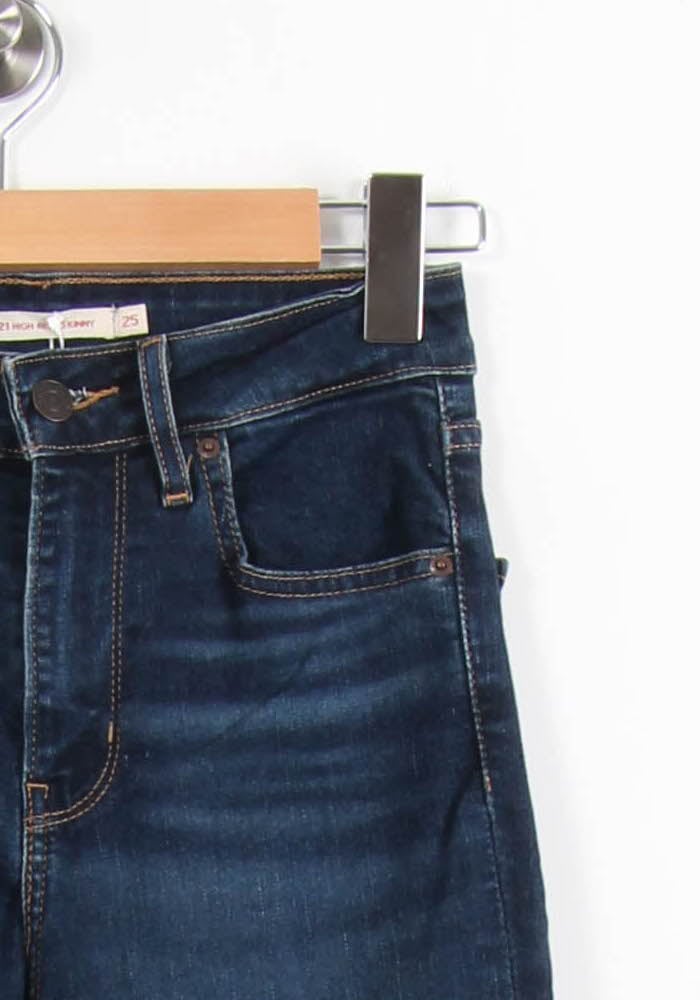 Cropped slim jeans with studs LEVI'S - Seconde main Blue