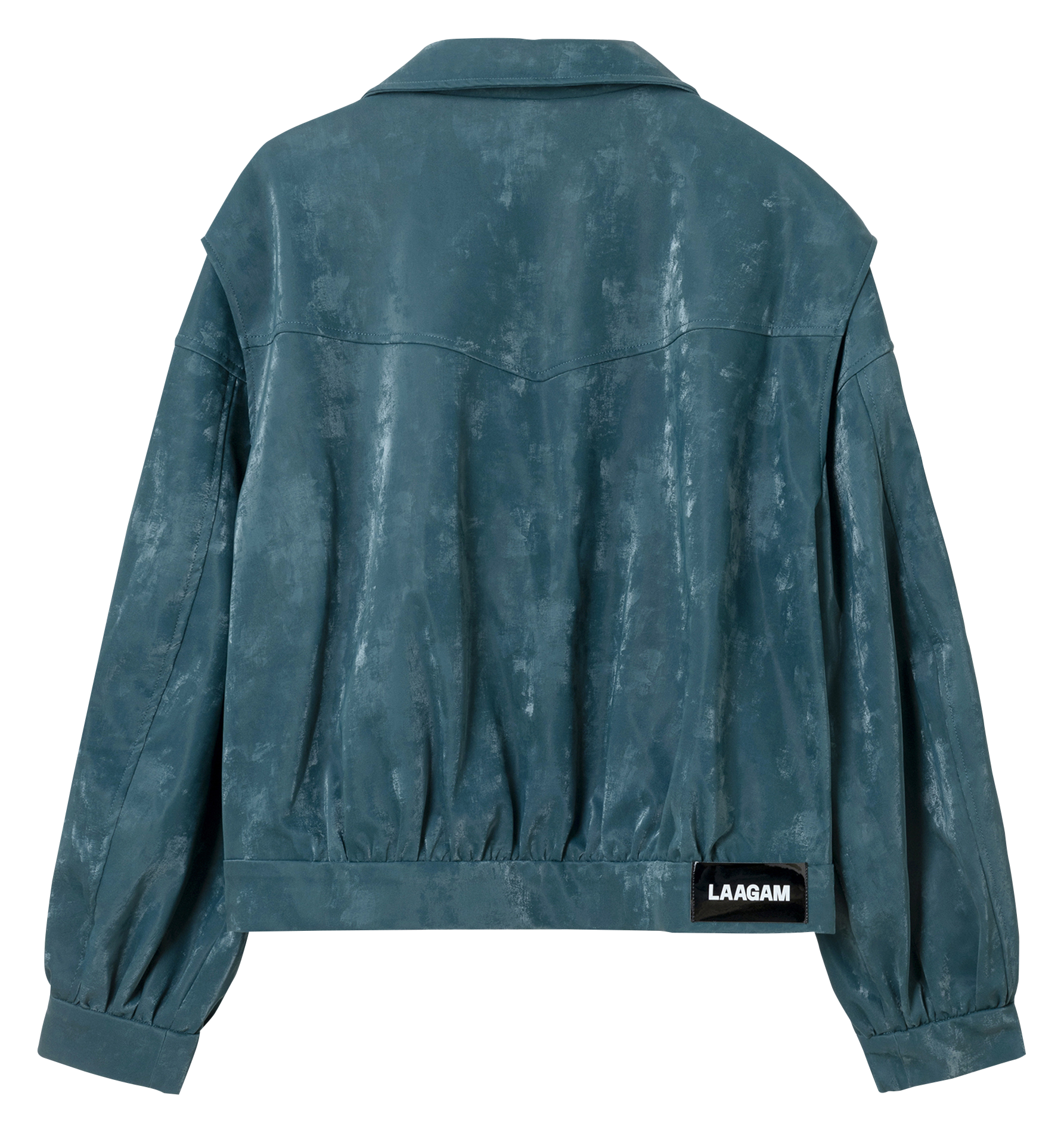 Oversized washed zip-up jacket LAAGAM Green